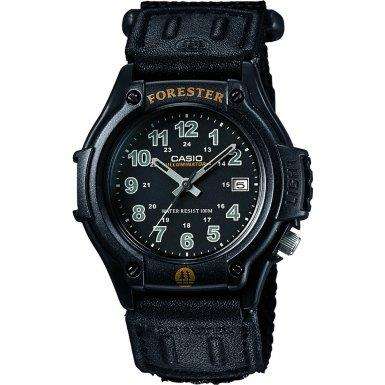 Casio Forester Watch with Analogue Display - Black Men's Digital Watch with White Dial Digital Display and Black Resin Strap FT500WC/1BVER