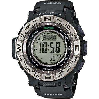 Casio PRO-TREK prw-3500-1e - Watch Men - Automatic - LCD display - black resin strap digital