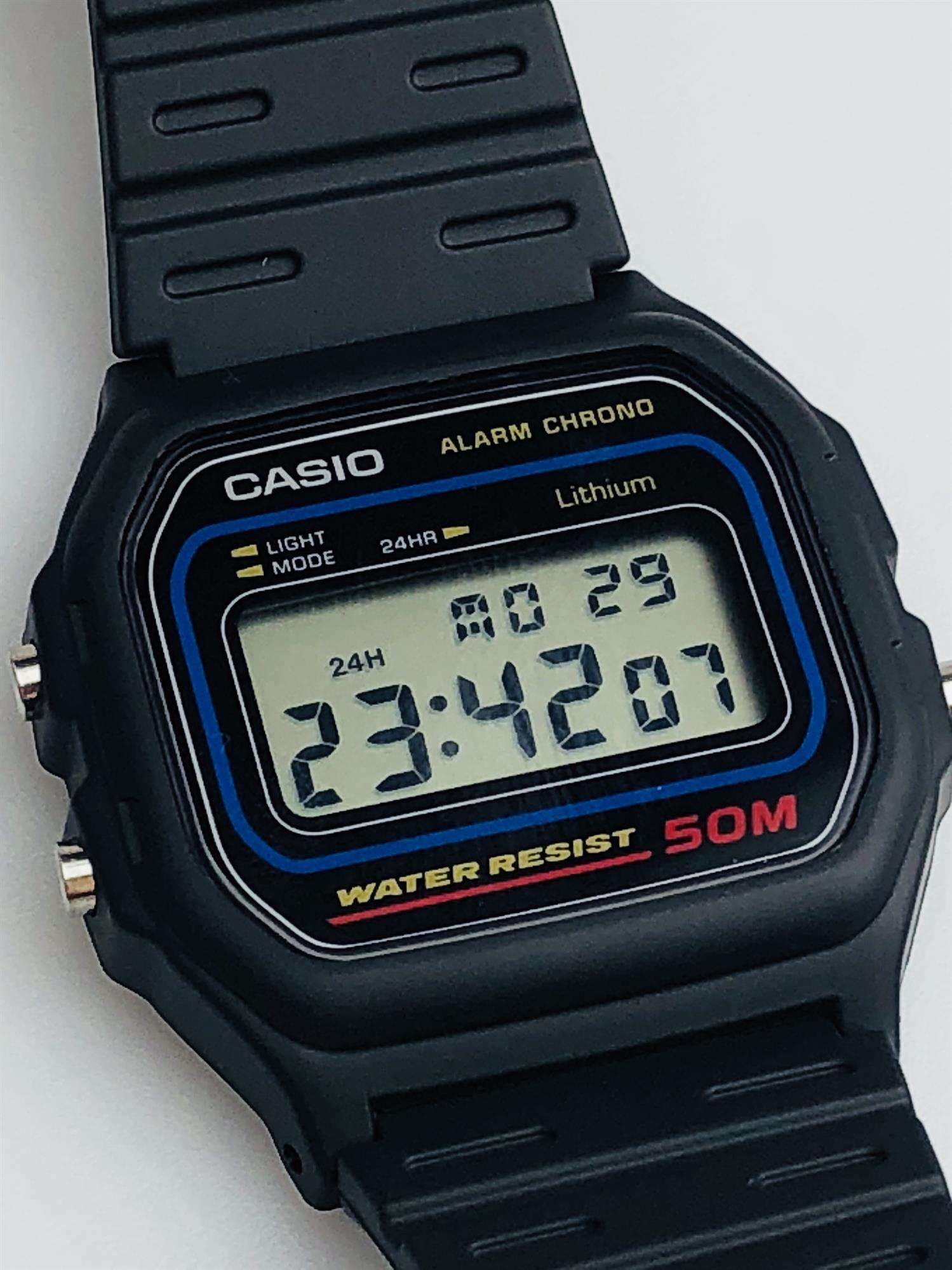 Casio Gent's Retro Alarm Chrono Digital Resin Strap Unisex Watch W-59-1VQES