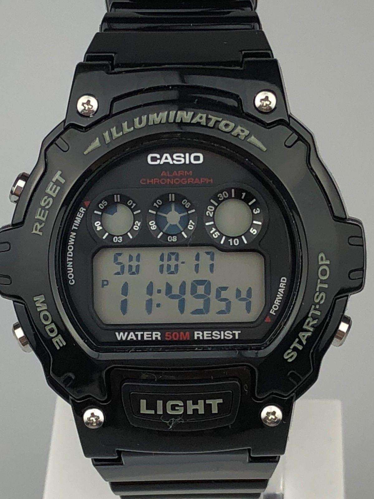 Casio Sport Alarm Chronograph Men's Watch W-214HC-1AVEF