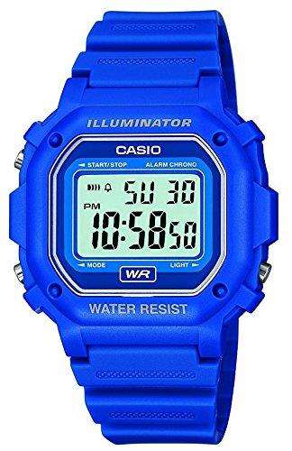 Casio Classic Blue Square Alarm Chronograph Watch F-108WH-2AEF 42mm