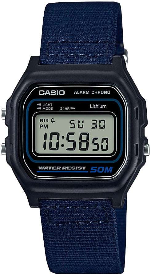 Casio Classic Collection Blue Fabric Strap Unisex Chronograph - WatchNation