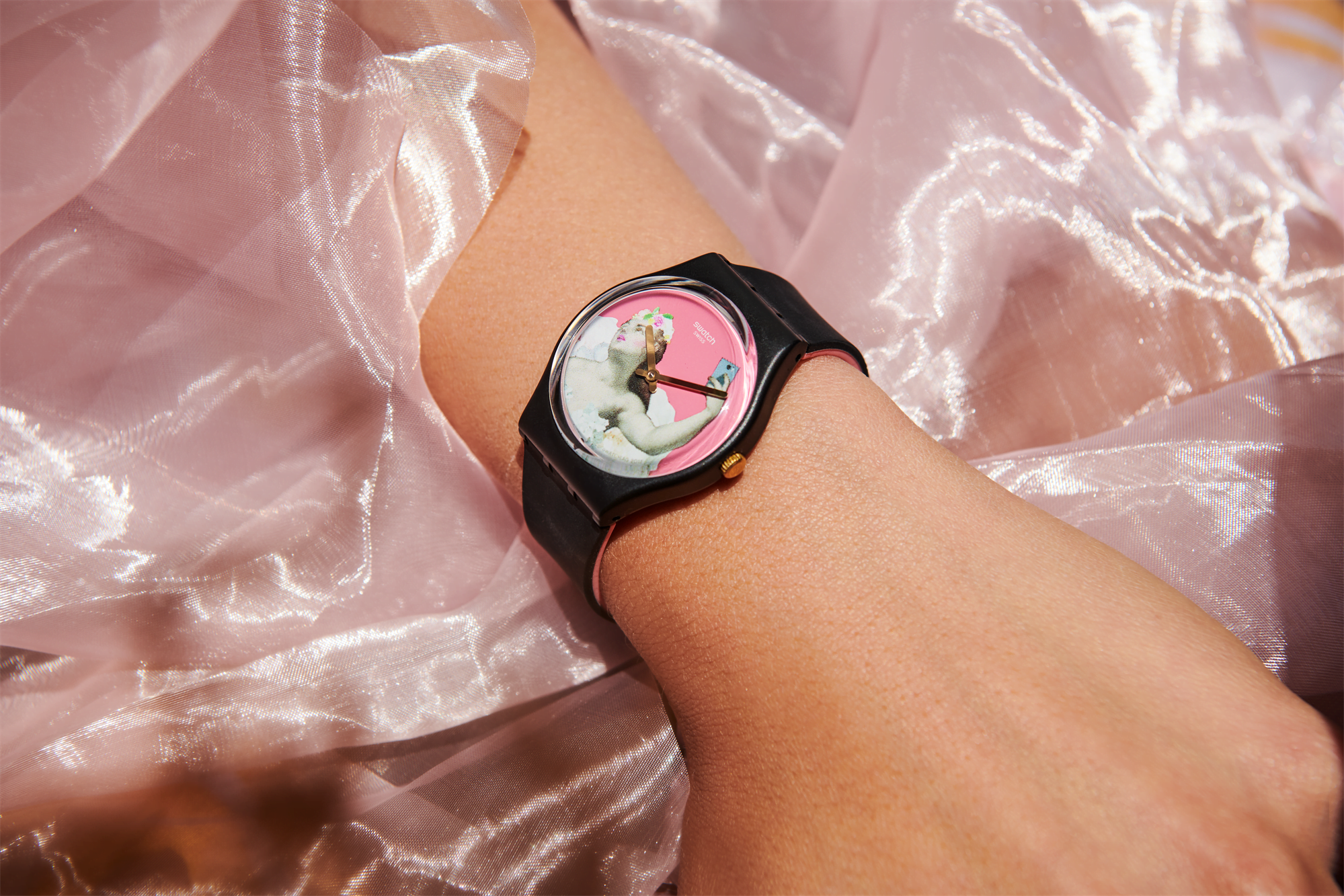 Swatch Pink and Versa Pink Dial Watch GB310