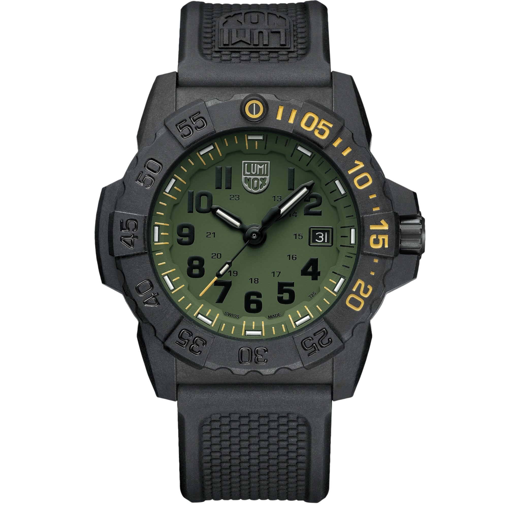 Luminox Navy SEAL Foundation Series Grünes Zifferblatt Gummiarmband Herrenarmbanduhr XS.3517.NSF.SET