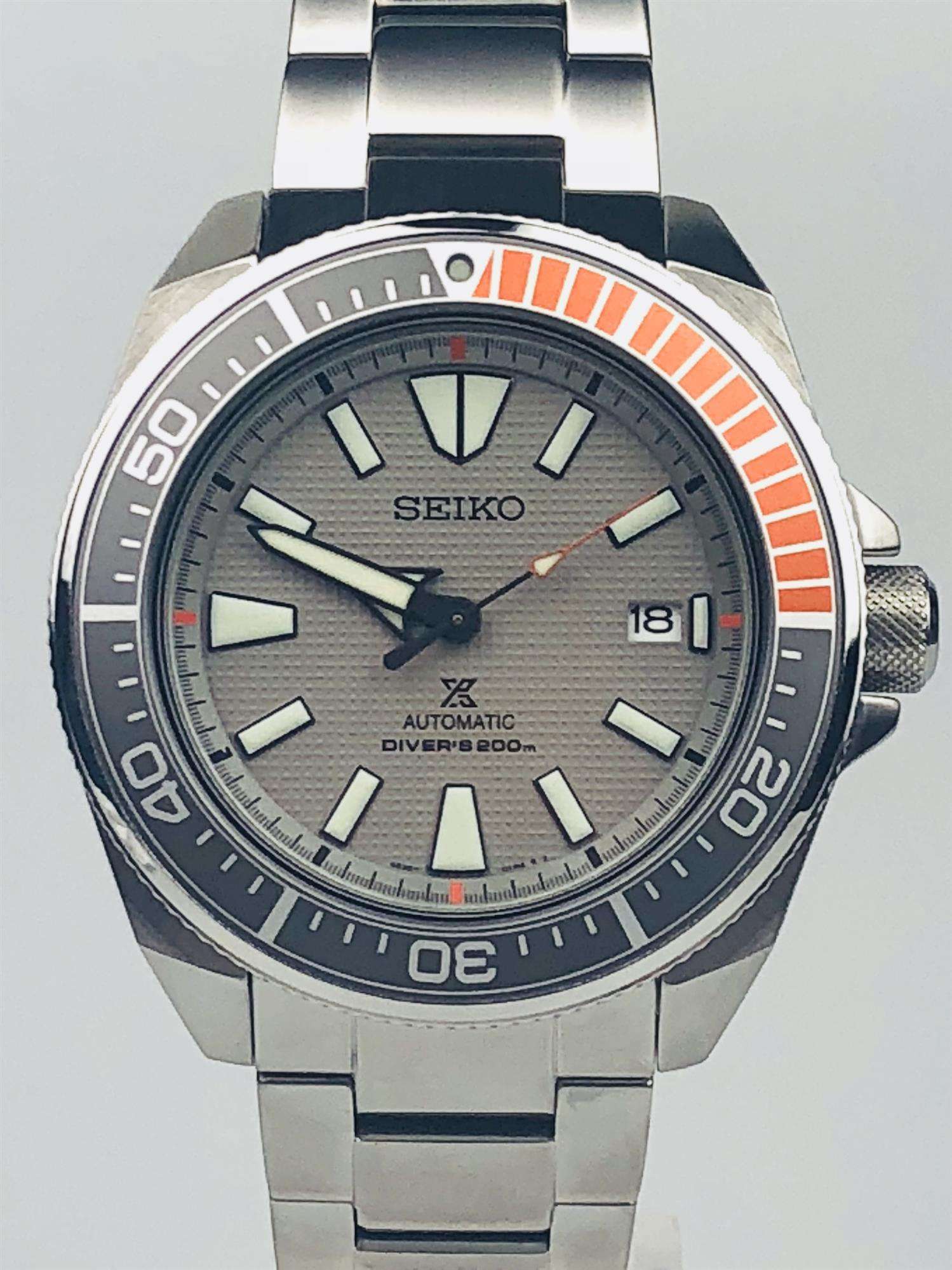 Seiko Prospex Samurai Dawn Grey Dial Limited Edition Men's Watch SRPD03K1
