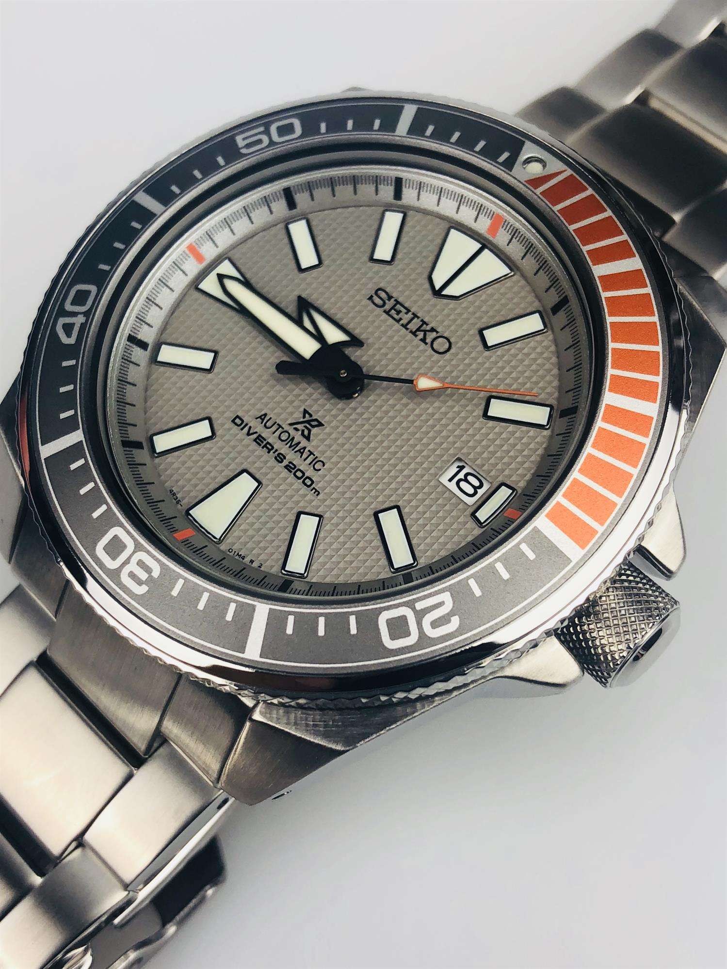 Seiko Prospex Samurai Dawn Grey Dial Limited Edition Men's Watch SRPD03K1