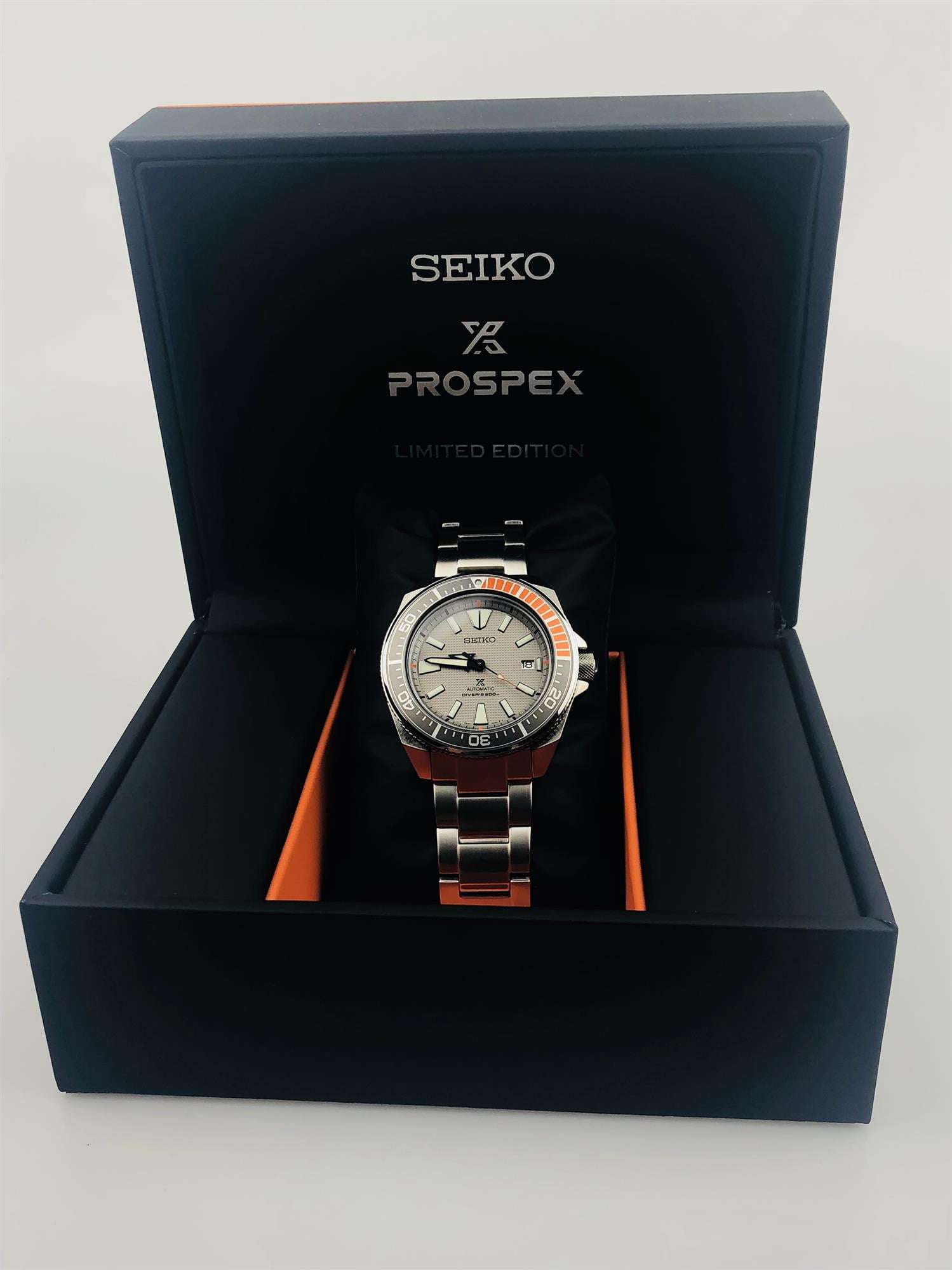 Seiko Prospex Samurai Dawn Grey Dial Limited Edition Men's Watch SRPD03K1
