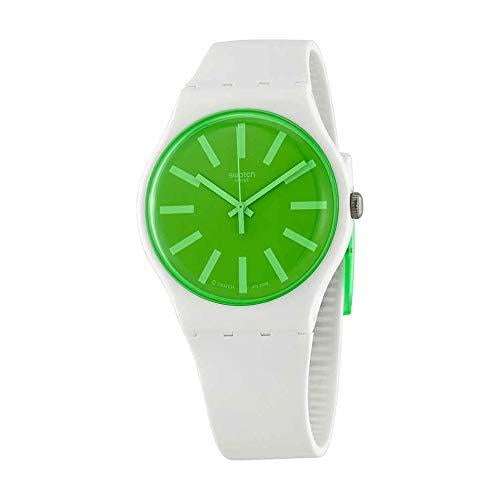 Swatch Grassneon White Silicone Strap Green Dial Men’s Watch SUOW166 41mm