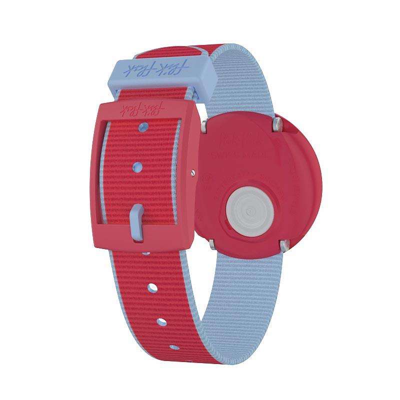 Flik Flak Colour Blast Red Strap and Case Kid's Watch FPNP045