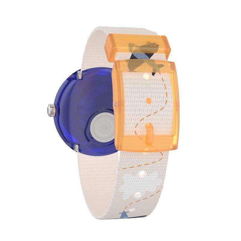 Flik Flak Loopiloop Brown Airplane Printed Strap Kid's Watch FBNP122