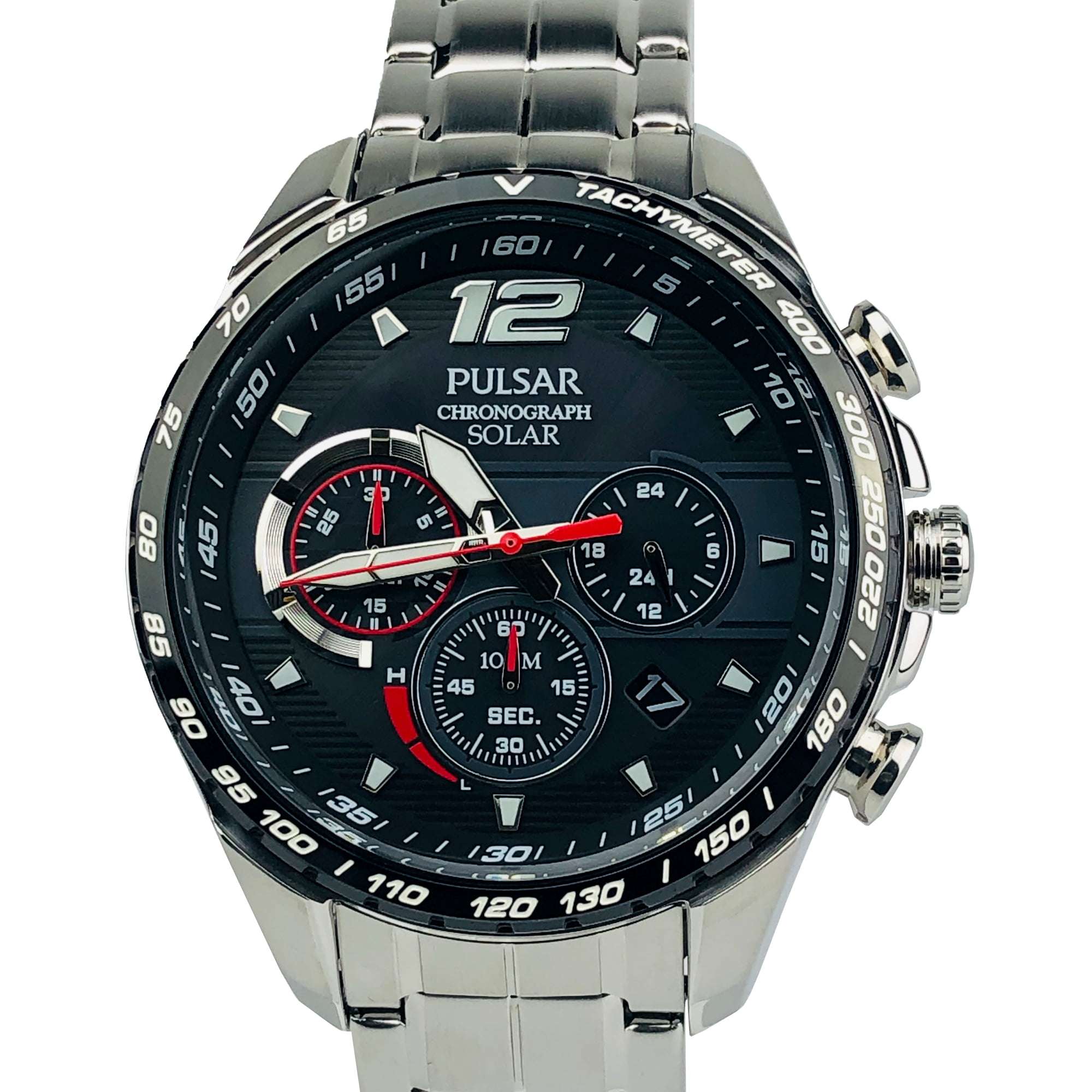 Pulsar WRC 2019 Solar Accelerator Chronograph Black Dial Men's Watch PZ5019X1