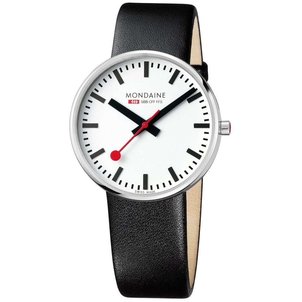 Mondaine Quartz Analogue Classic Display and Leather Strap White Dial Men's Watches MSX.4211B.LB