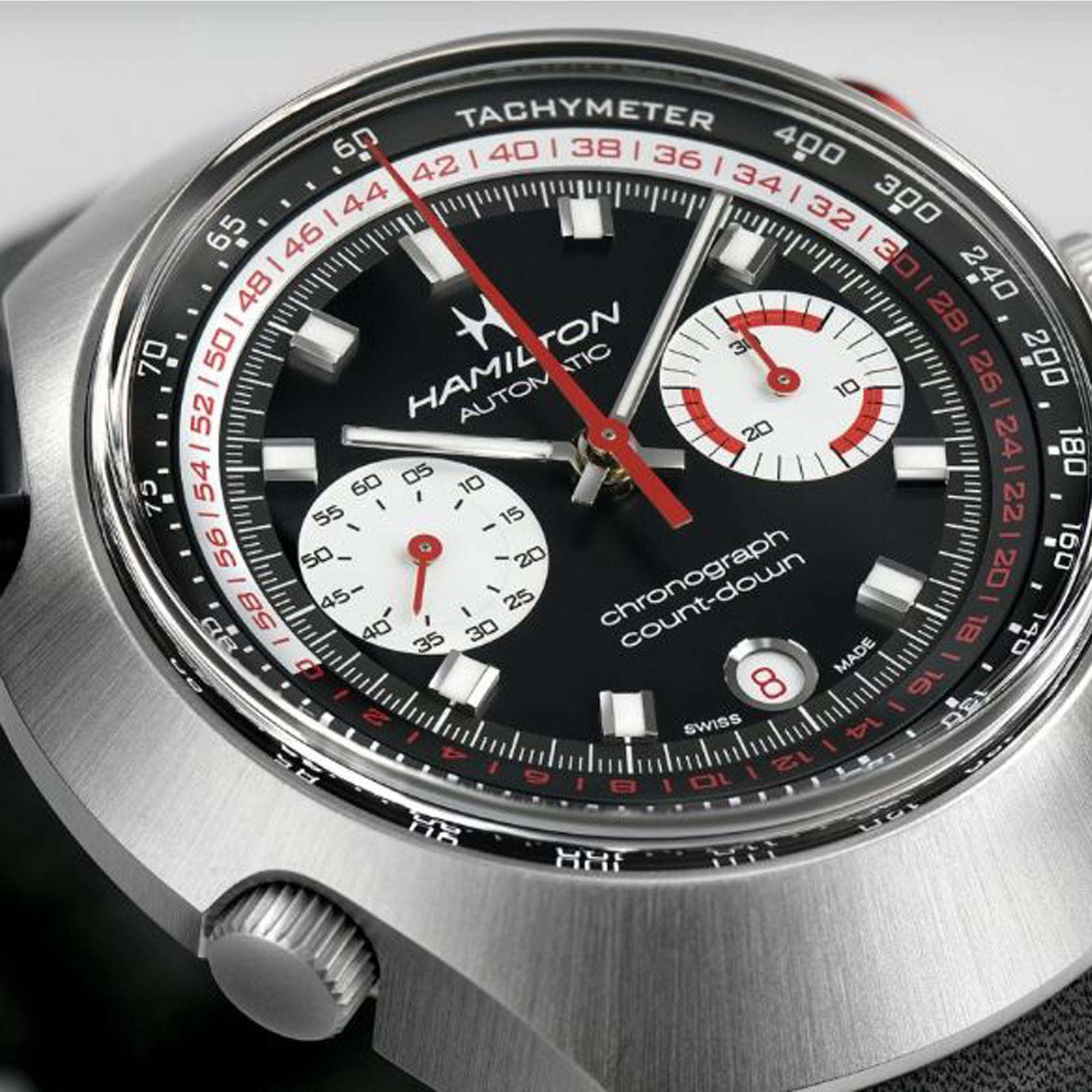 Hamilton American Classic 48mm Chrono-Matic 50 Limited Edition Black Dial Leather Mens Automatic Watch H51616731
