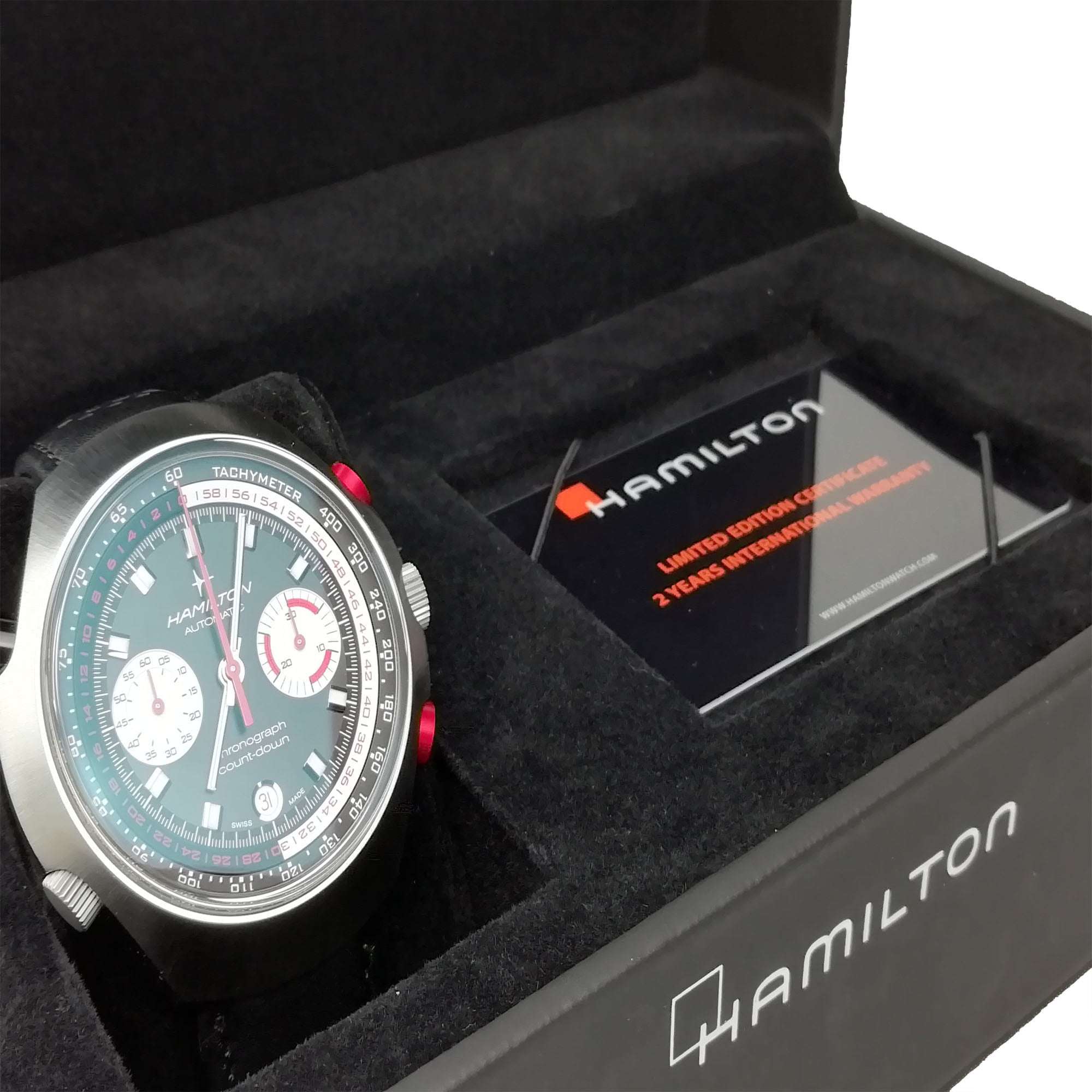 Hamilton American Classic 48mm Chrono-Matic 50 Limited Edition Black Dial Leather Mens Automatic Watch H51616731