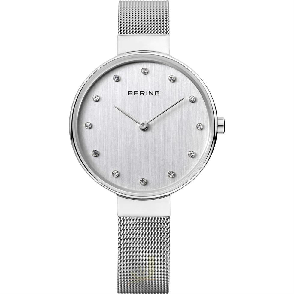 Classic Stainless Steel Case Mesh Bracelet Watch 12034 000 34mm