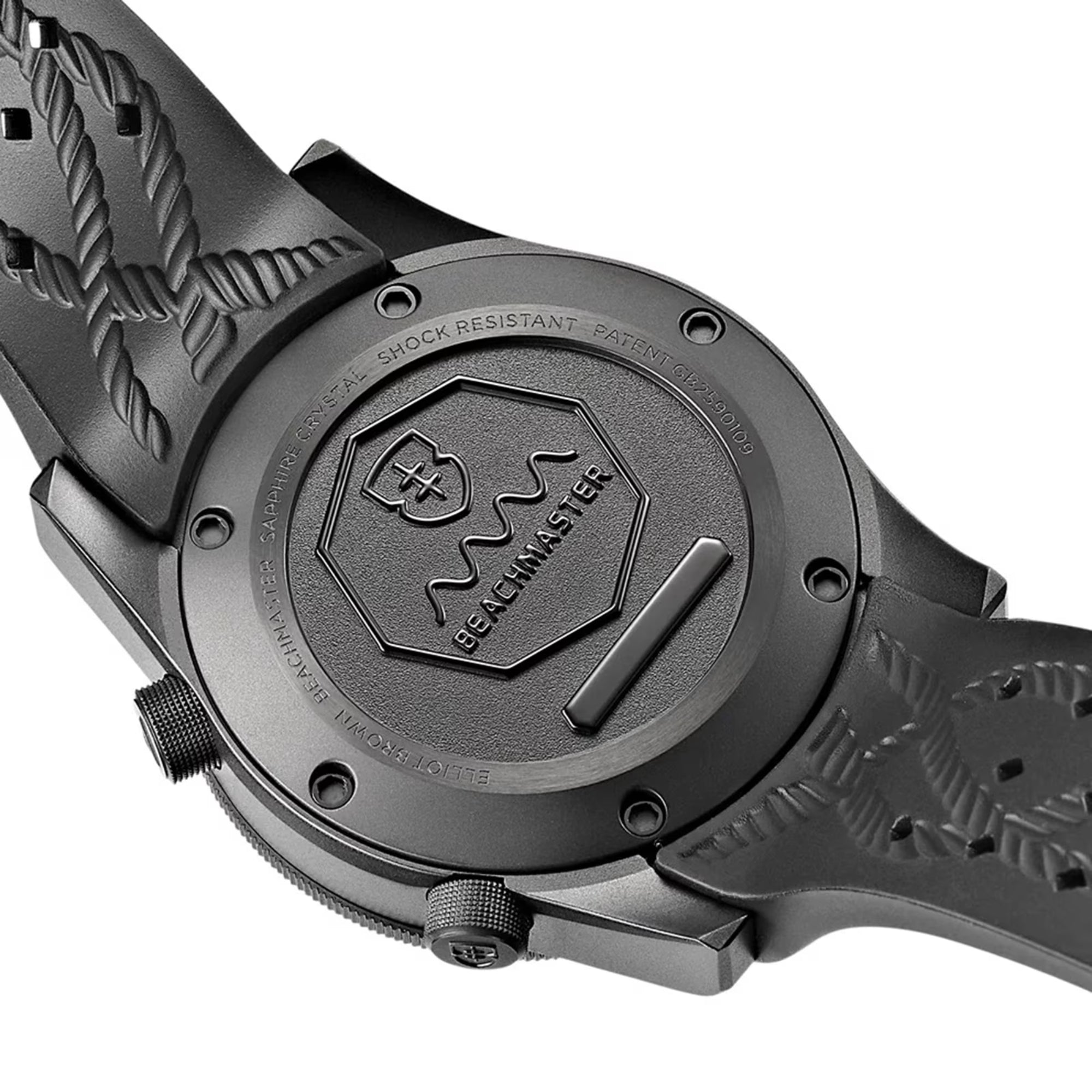 Elliot Brown Beachmaster Blackout Black Dial Rubber Strap Men's Watch 0H0-621-R51G