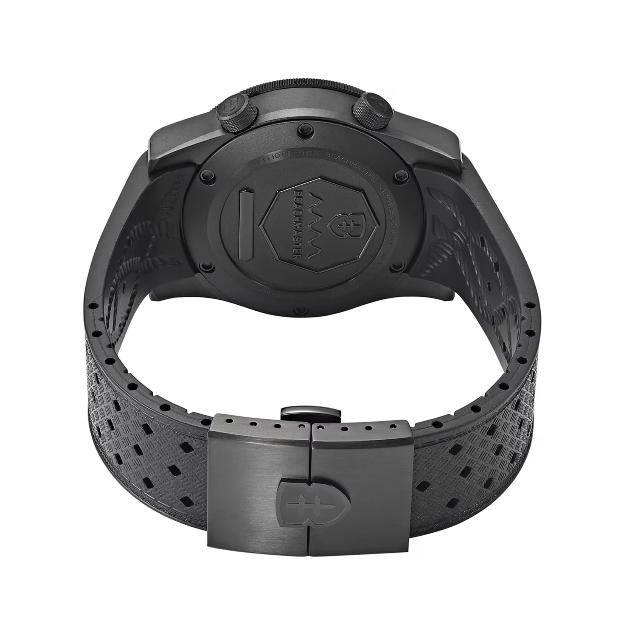 Elliot Brown Beachmaster Blackout Black Dial Rubber Strap Men's Watch 0H0-621-R51G