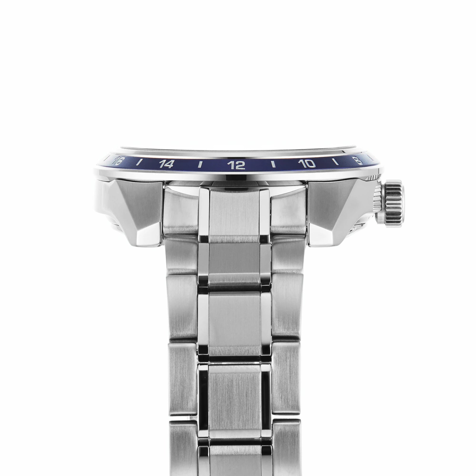 Seiko Presage Sharp Edged Series GMT Zero Halliburton Automatic White Dial Stainless Steel Bracelet Men's Watch SPB269J1