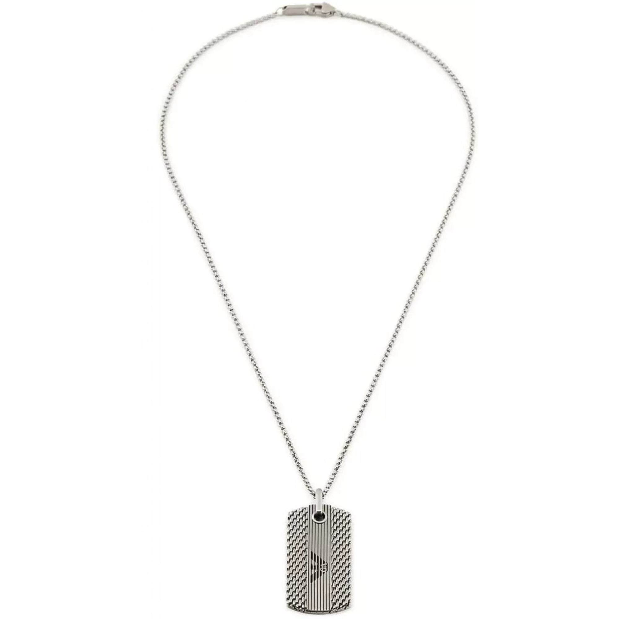 Emporio Armani Stainless Steel Dog Tag Men's Necklace EGS3149040