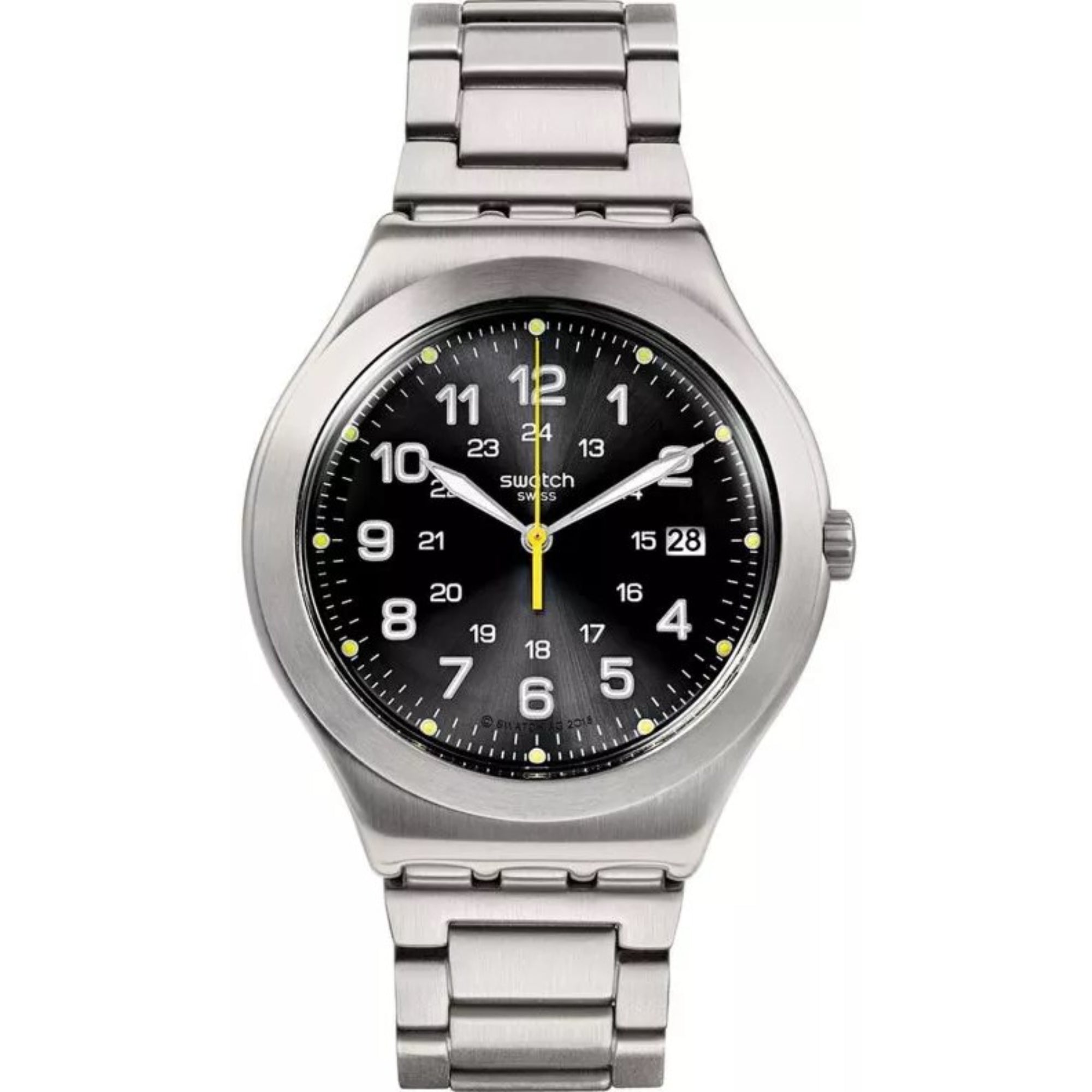 Swatch Irony Big Classic 'Happy Joe Lime Again' Quartz Black Dial Unisex Watch YWS439GC