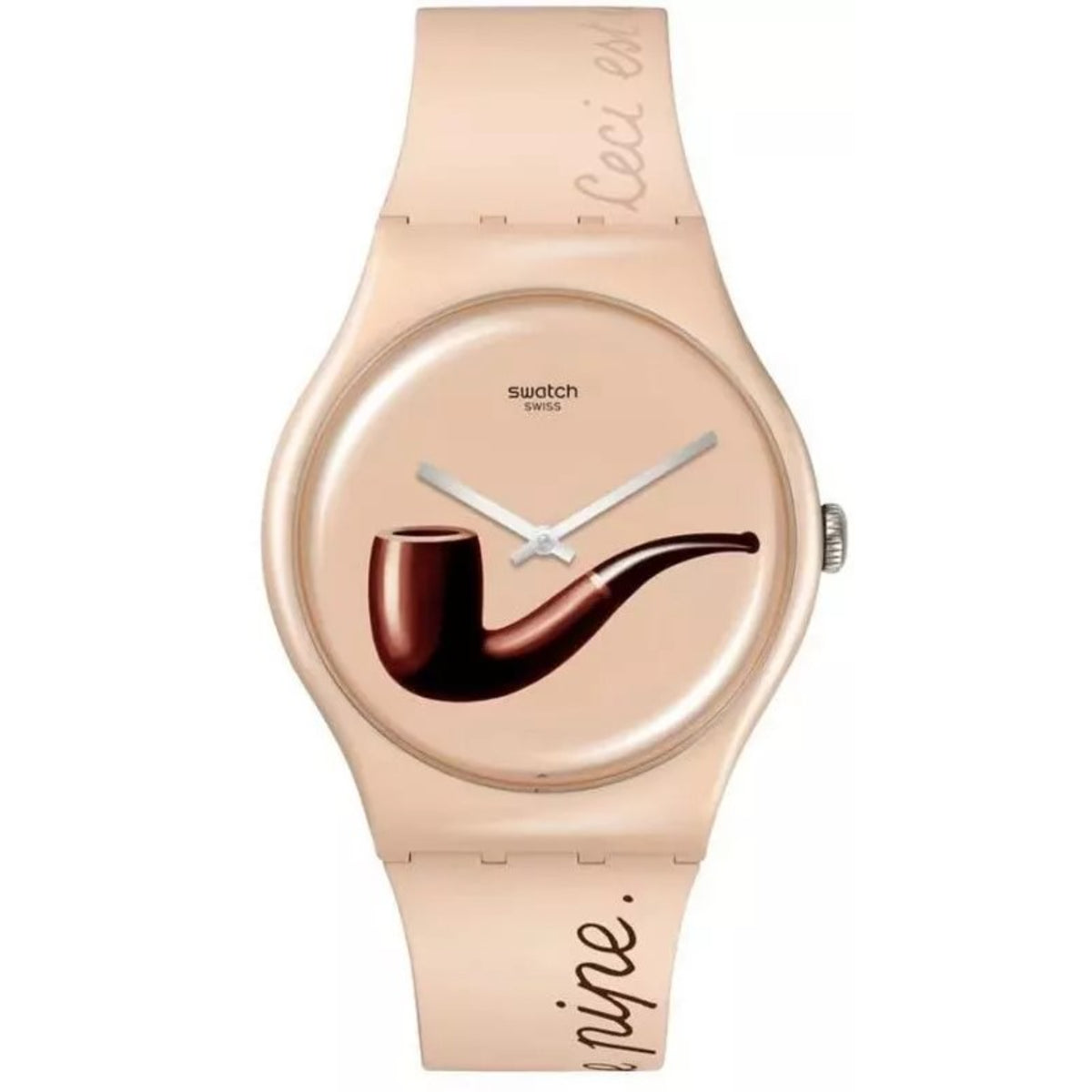 Art Journey La Trahison Des Images Rene Magritte Silicon Strap Watch SO29Z124