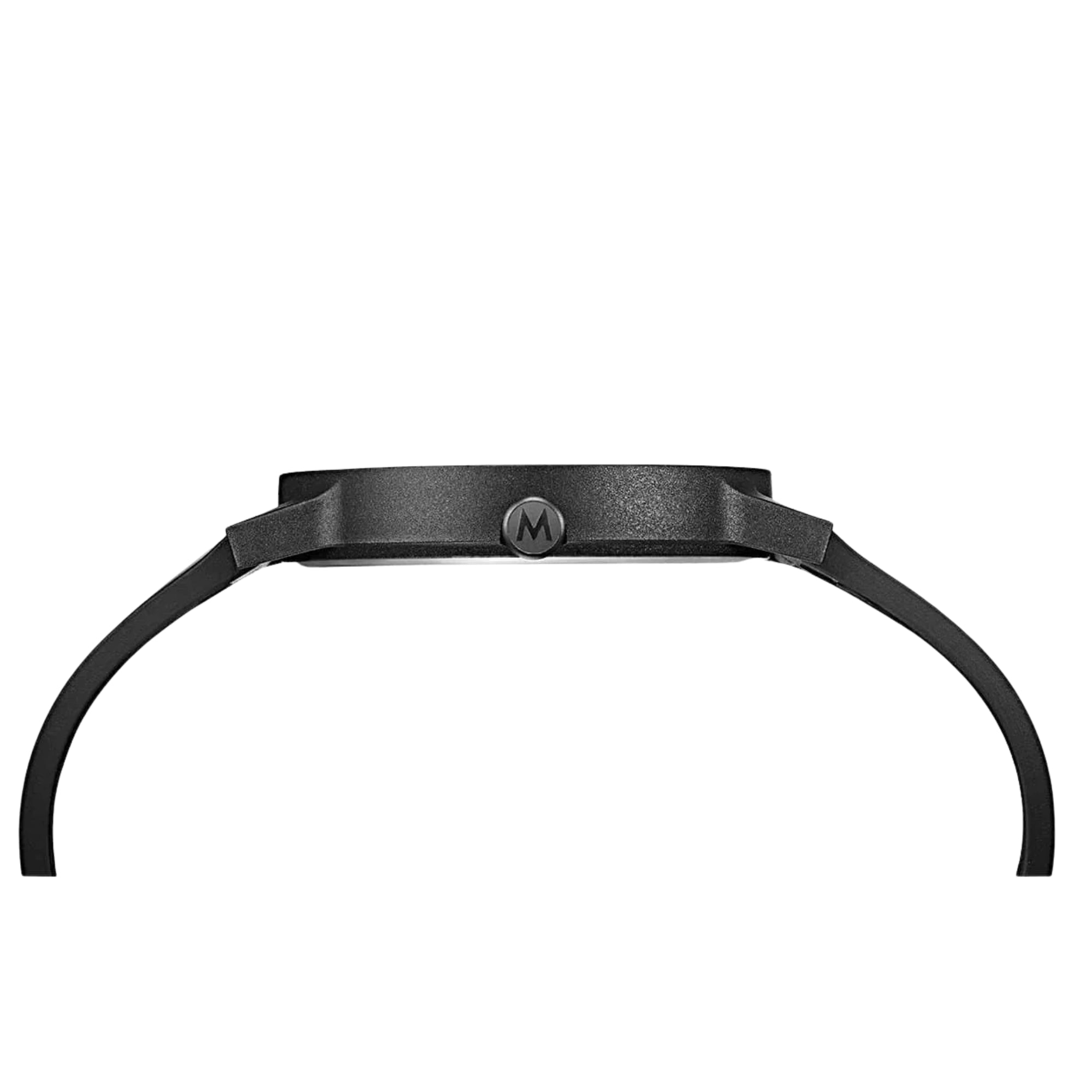 Mondaine Essence 40mm Schwarzes Zifferblatt Gummi Herren Quarz Uhr MS1.41120.RB