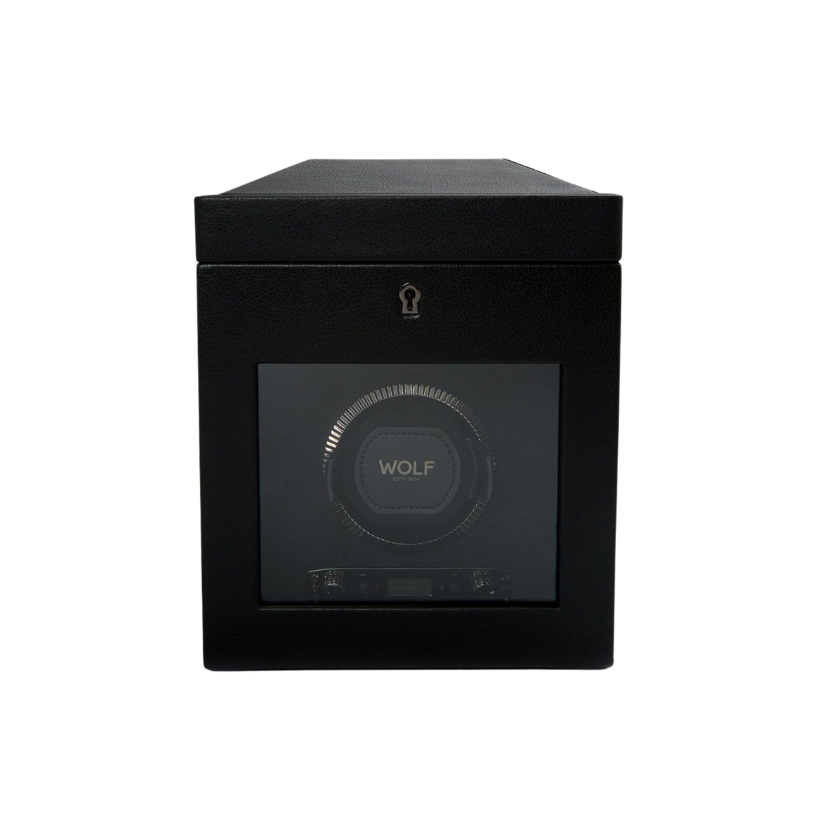 WOLF British Racing Black Single Watch Winder with Storage 792102