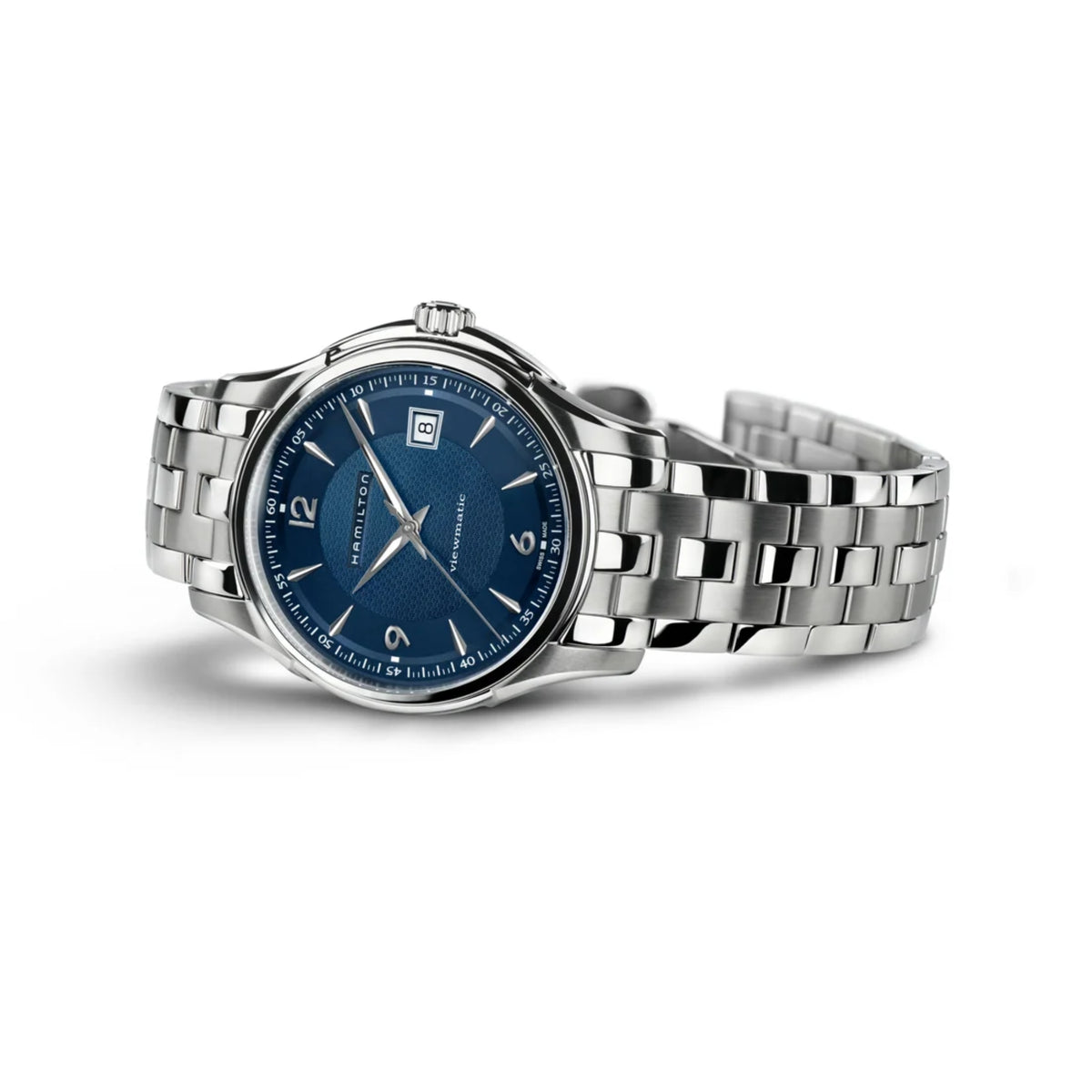Hamilton Jazzmaster 40mm Blaues Zifferblatt Stahl Herren Automatik Uhr H32515145
