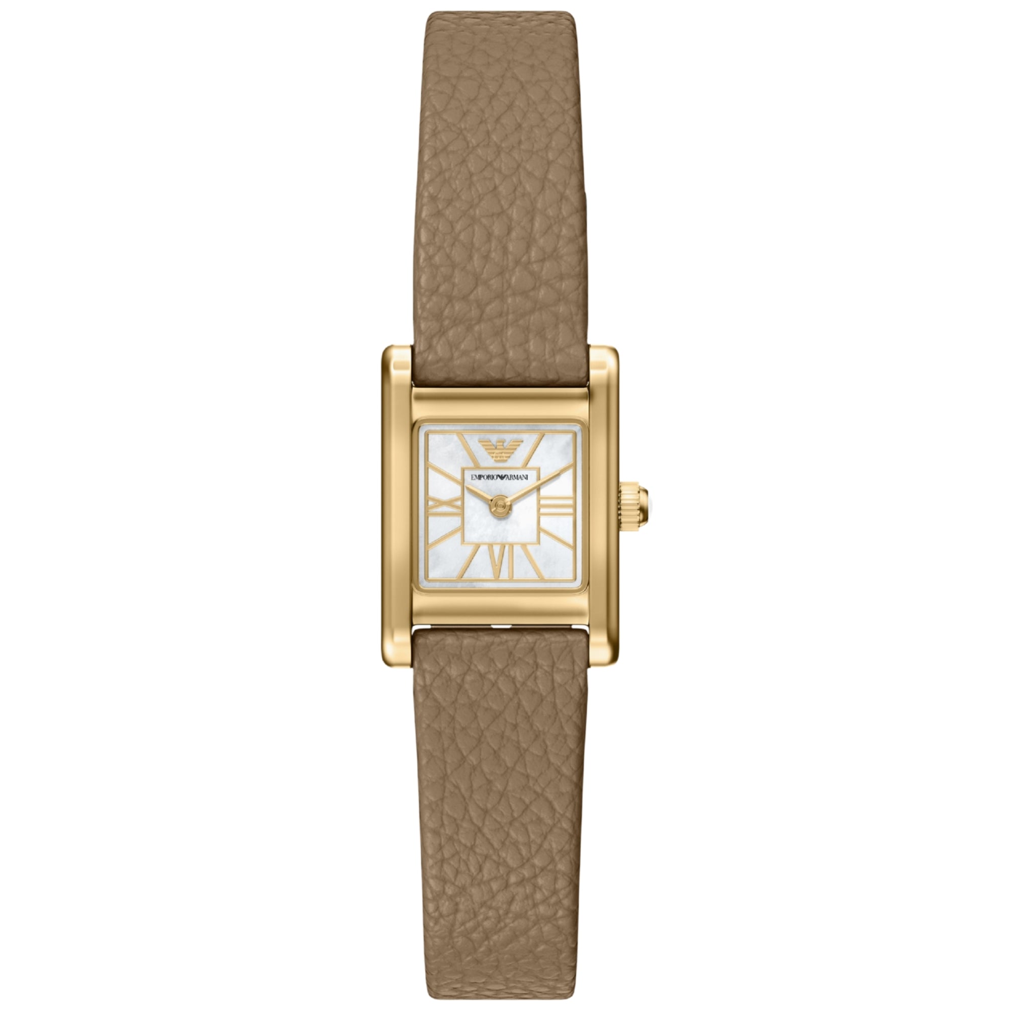 Emporio Armani Genni  26mm White Mother of Pearl Dial Leather Ladies Quartz Watch AR11765