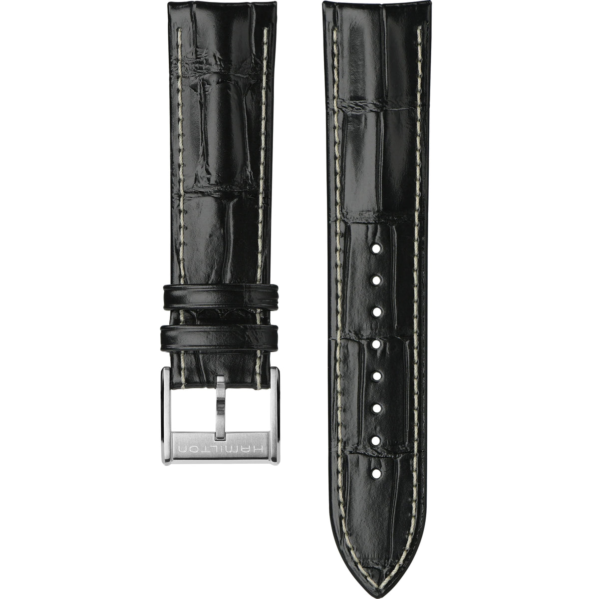 Hamilton Pan Europ Schwarzes Leder Uhrenarmband H690357100