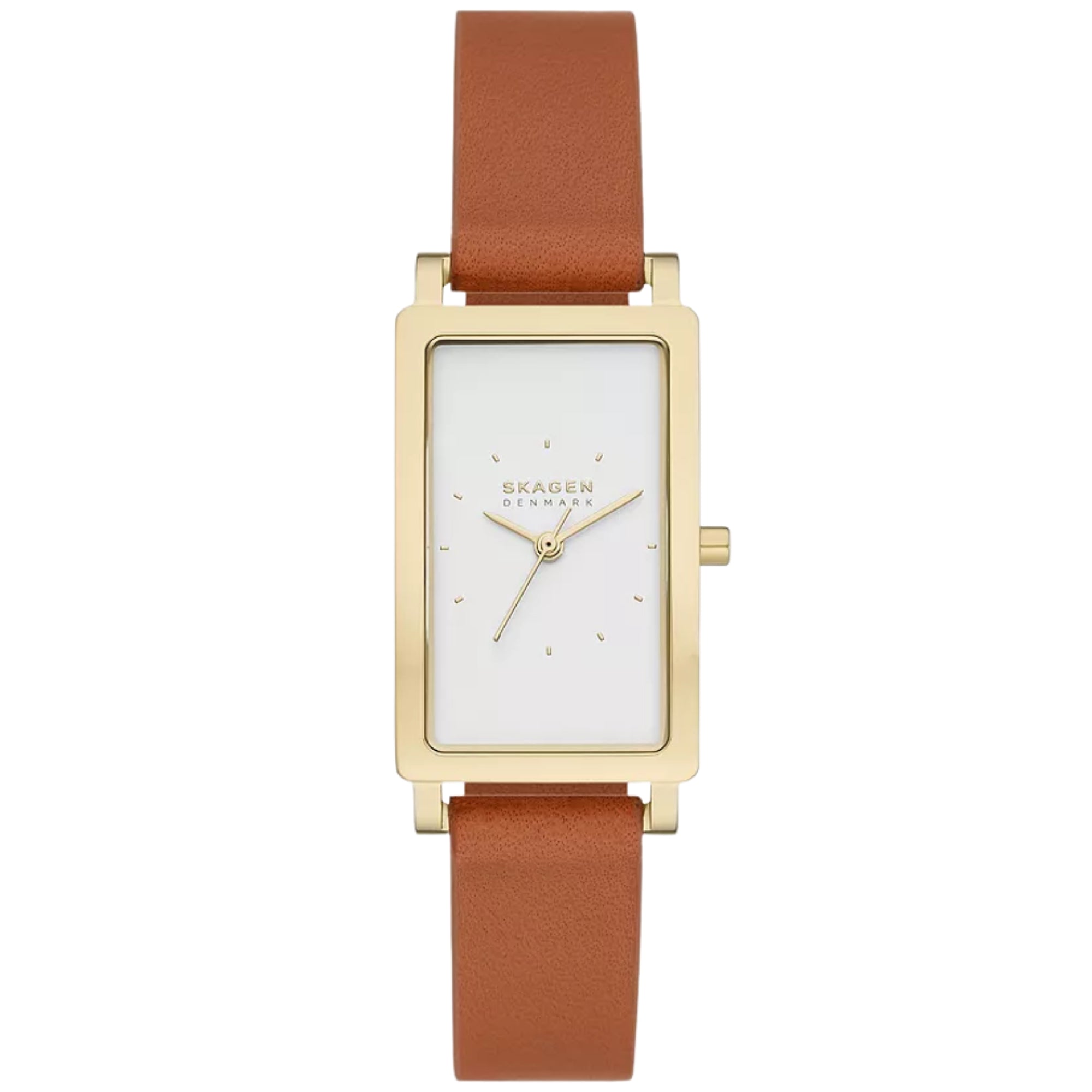 Skagen Hagen 22mm White Dial Leather Ladies Quartz Watch SKW3097