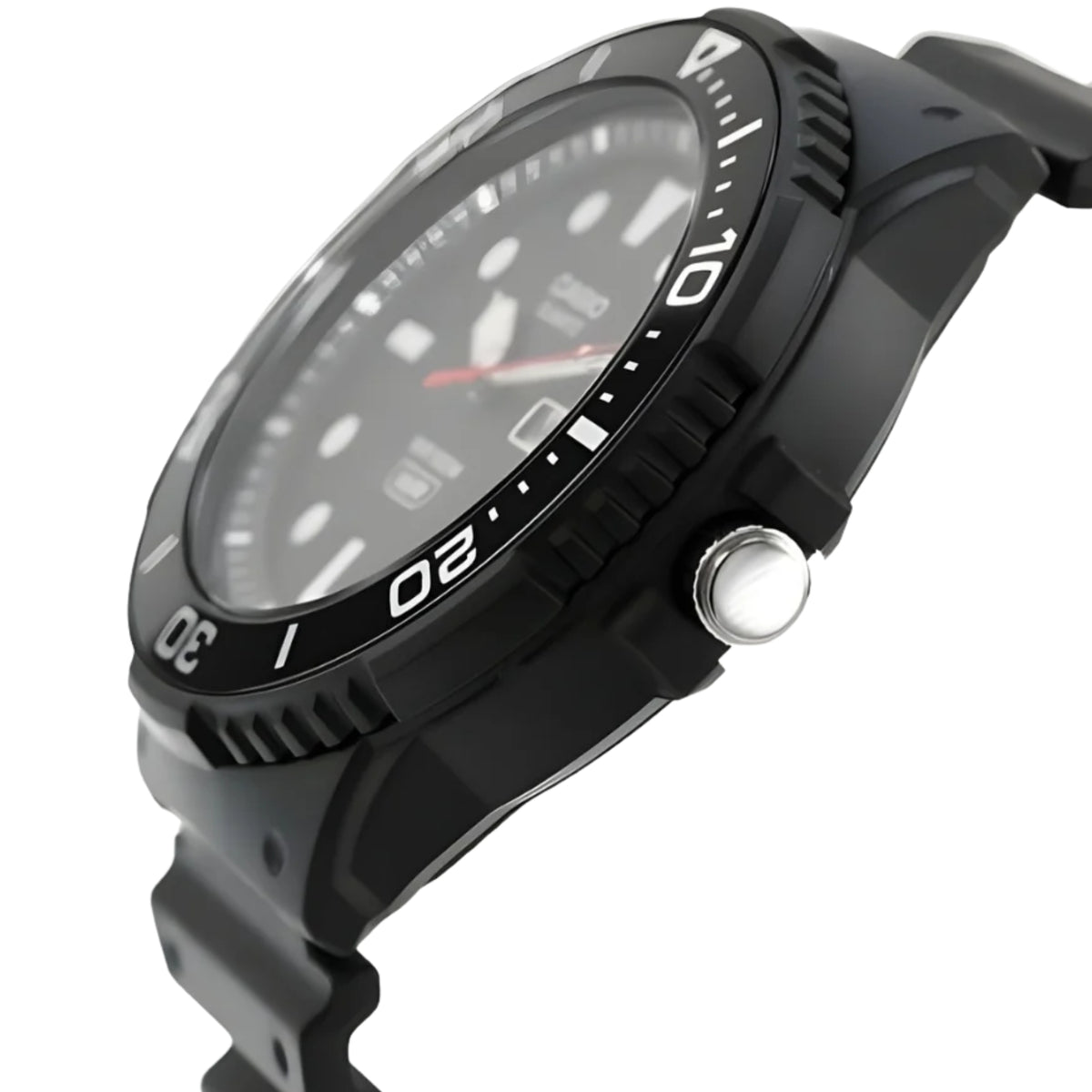 Casio Vintage Diver Schwarzes Zifferblatt Harzarmband Herren Uhr MRW-230H-1E1VEF