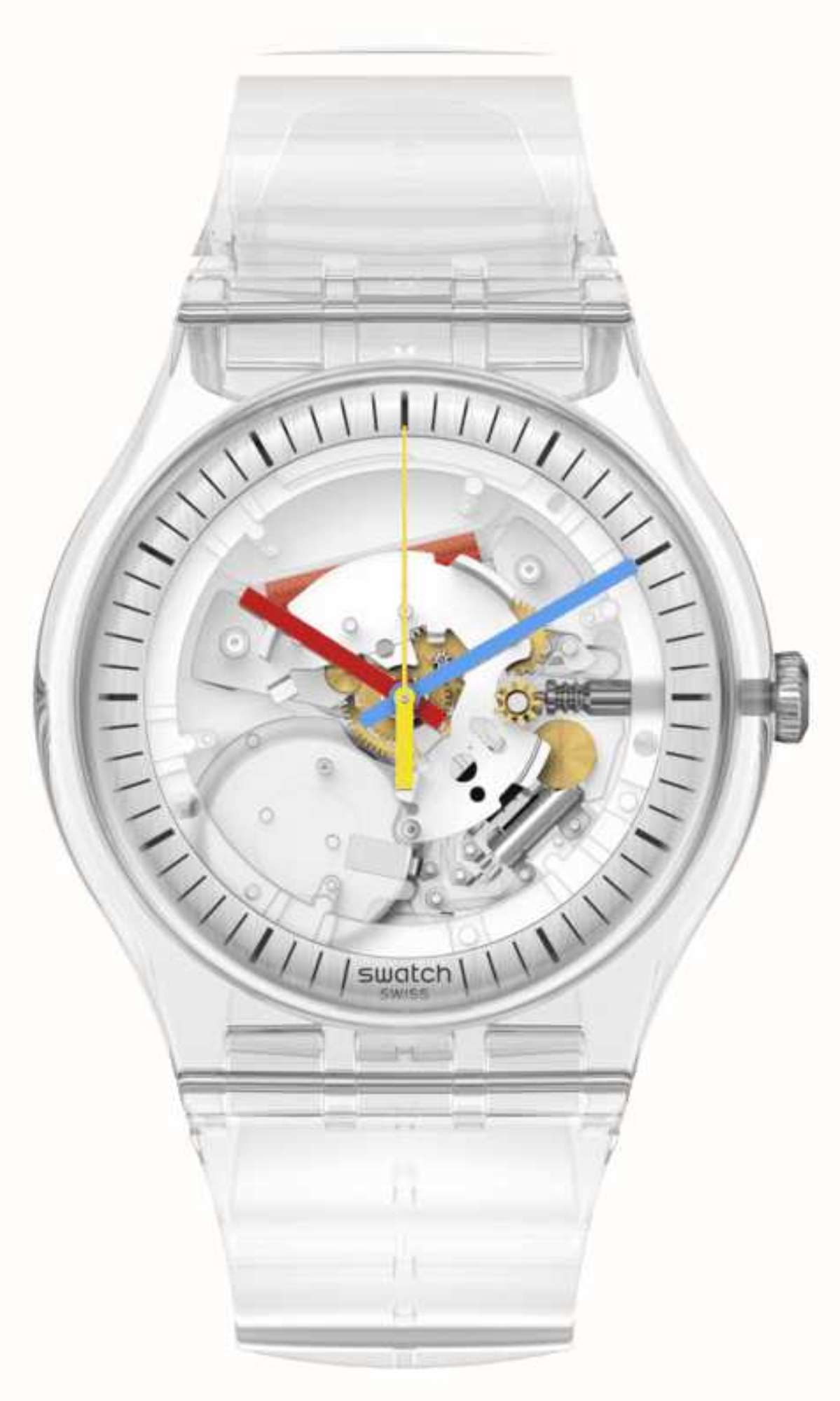 Swatch CLEARLY NEW GENT Transparent Dial Unisex Watch Watch SO29K100-S06
