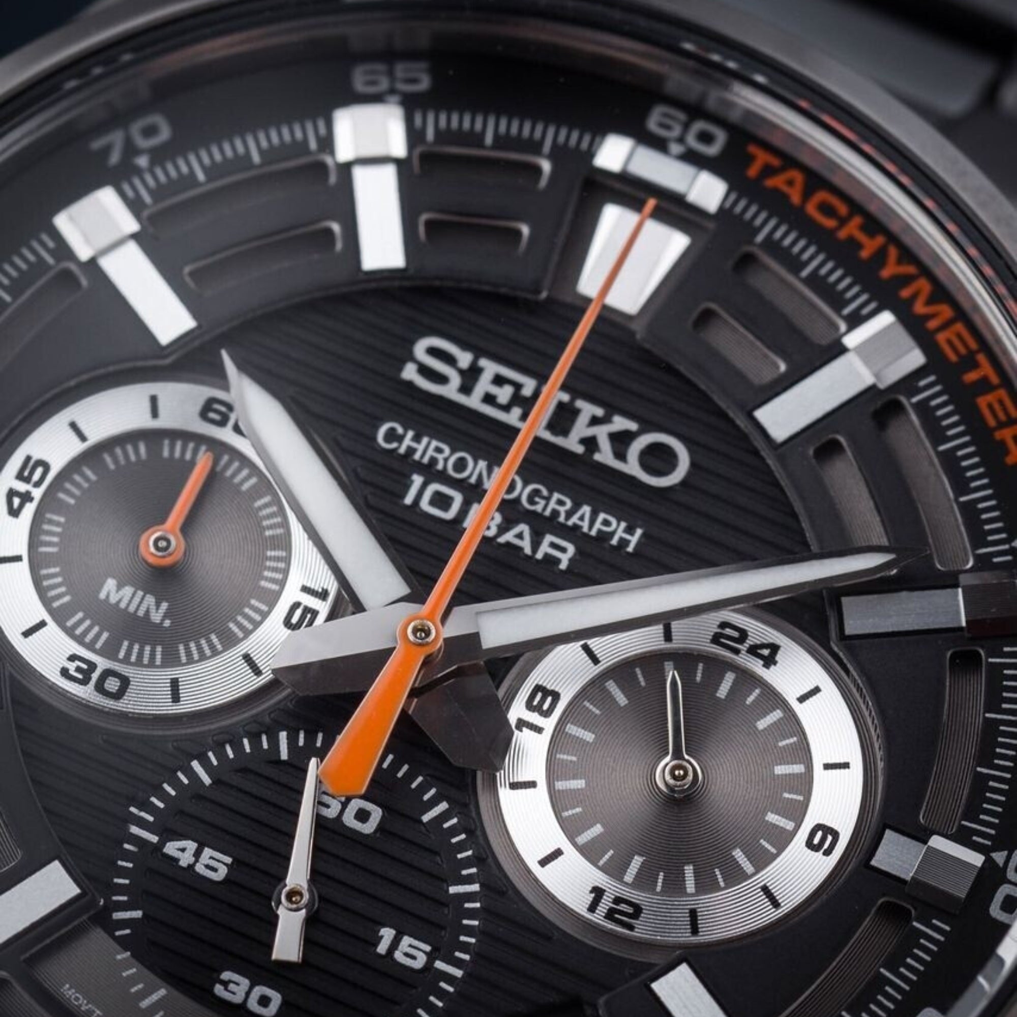 Seiko Essentials 41mm Chronograph Black Dial Steel Mens Quartz Watch SSB399P1