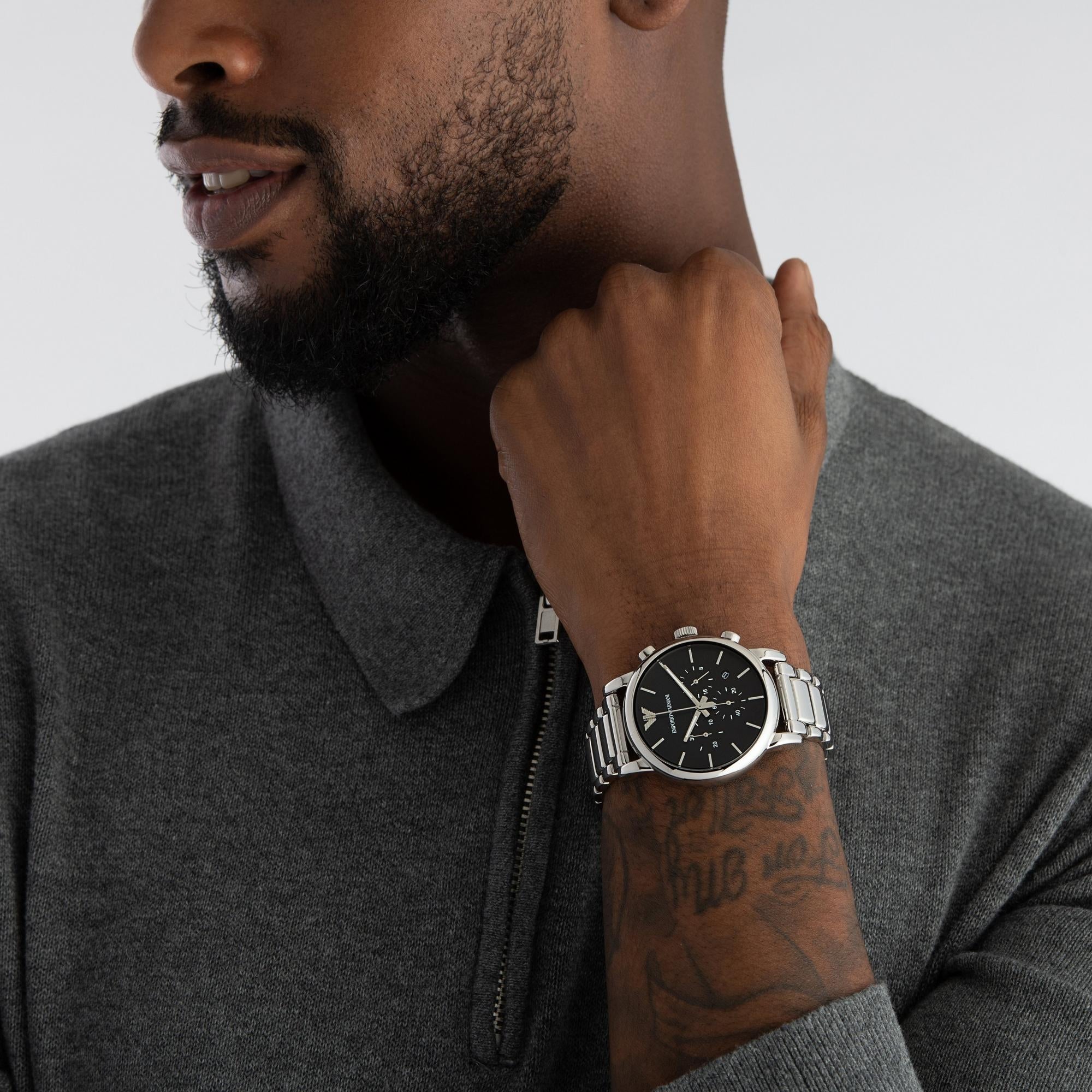 Emporio Armani Luigi Chronograph 41mm Black Dial Watch AR1853