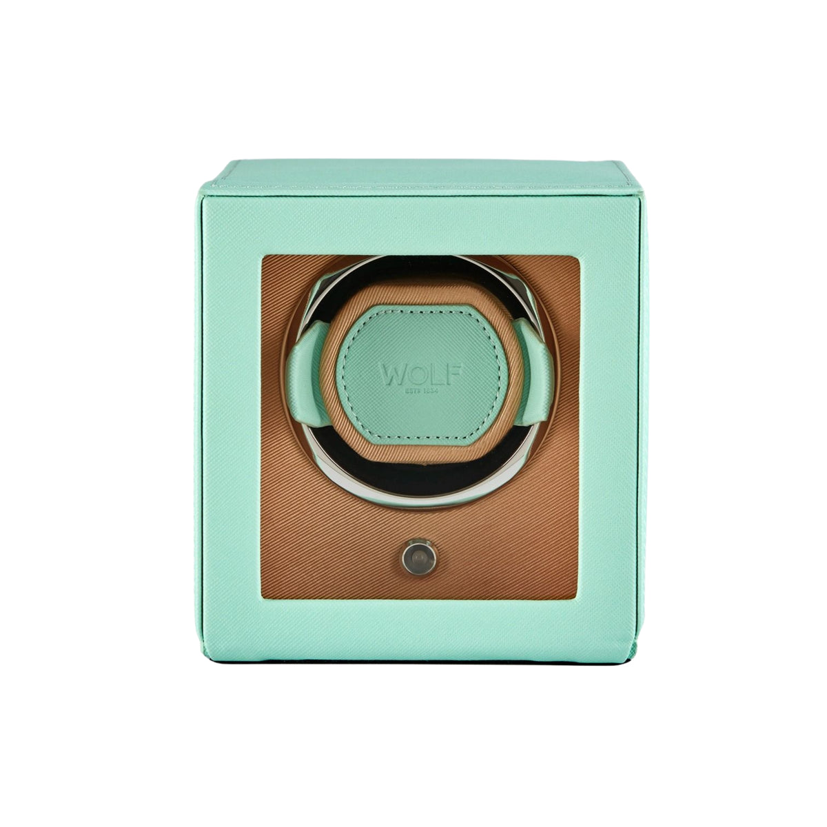 WOLF Cub Seltzer Mint Single Watch Winder with Cover 461125
