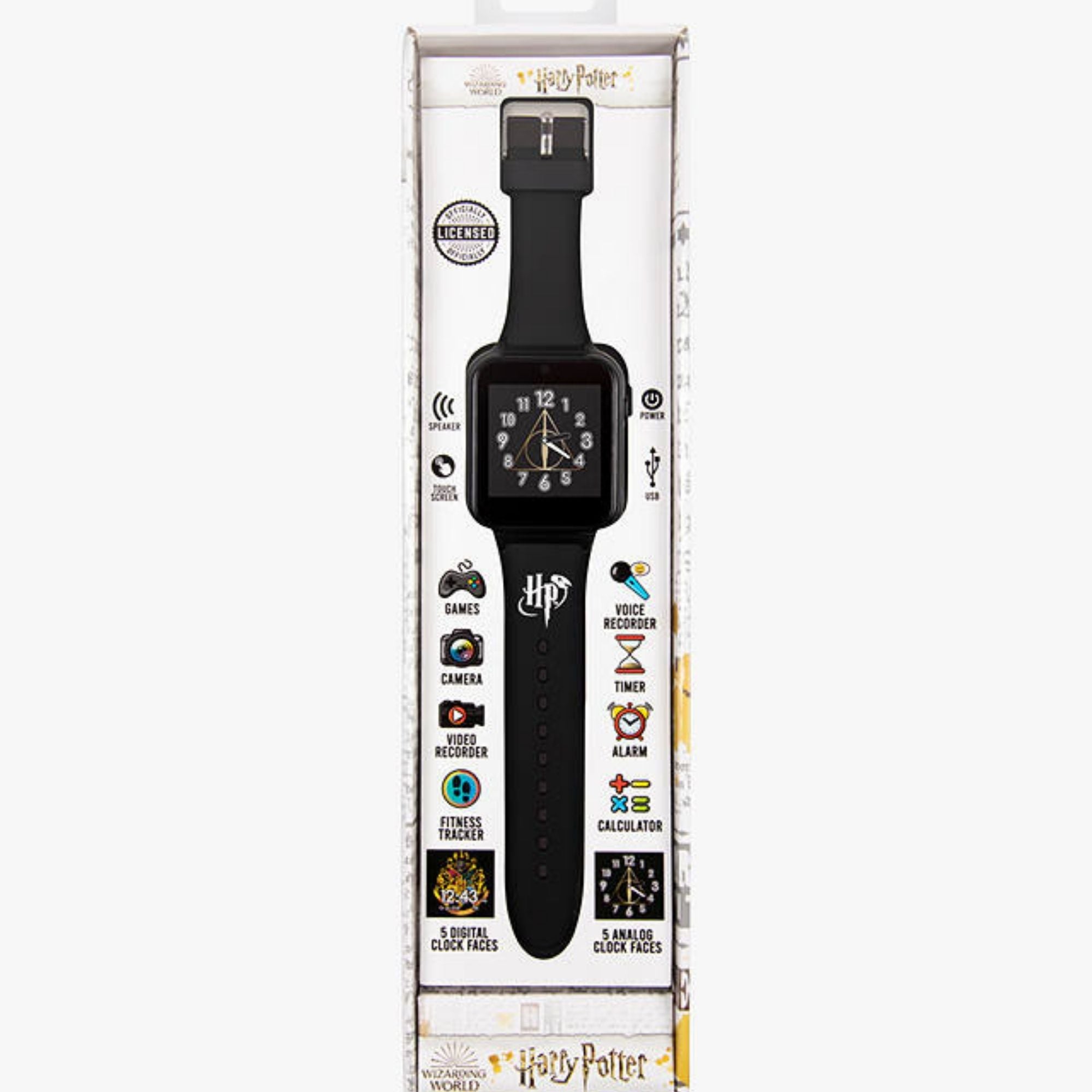 Harry Potter Quartz Digital Dial Black Silicone Strap Boys Watch HP4096
