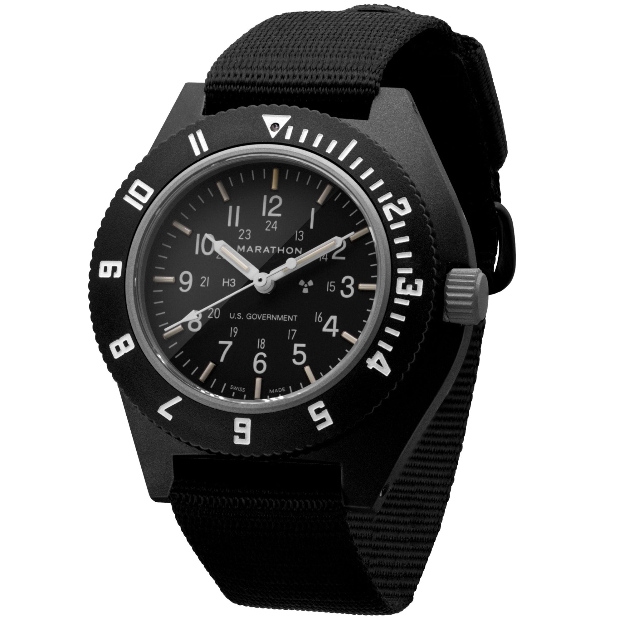 Marathon Navigator U.S. Government 41mm Black Dial Nylon Mens Quartz Watch WW194001BK-0001