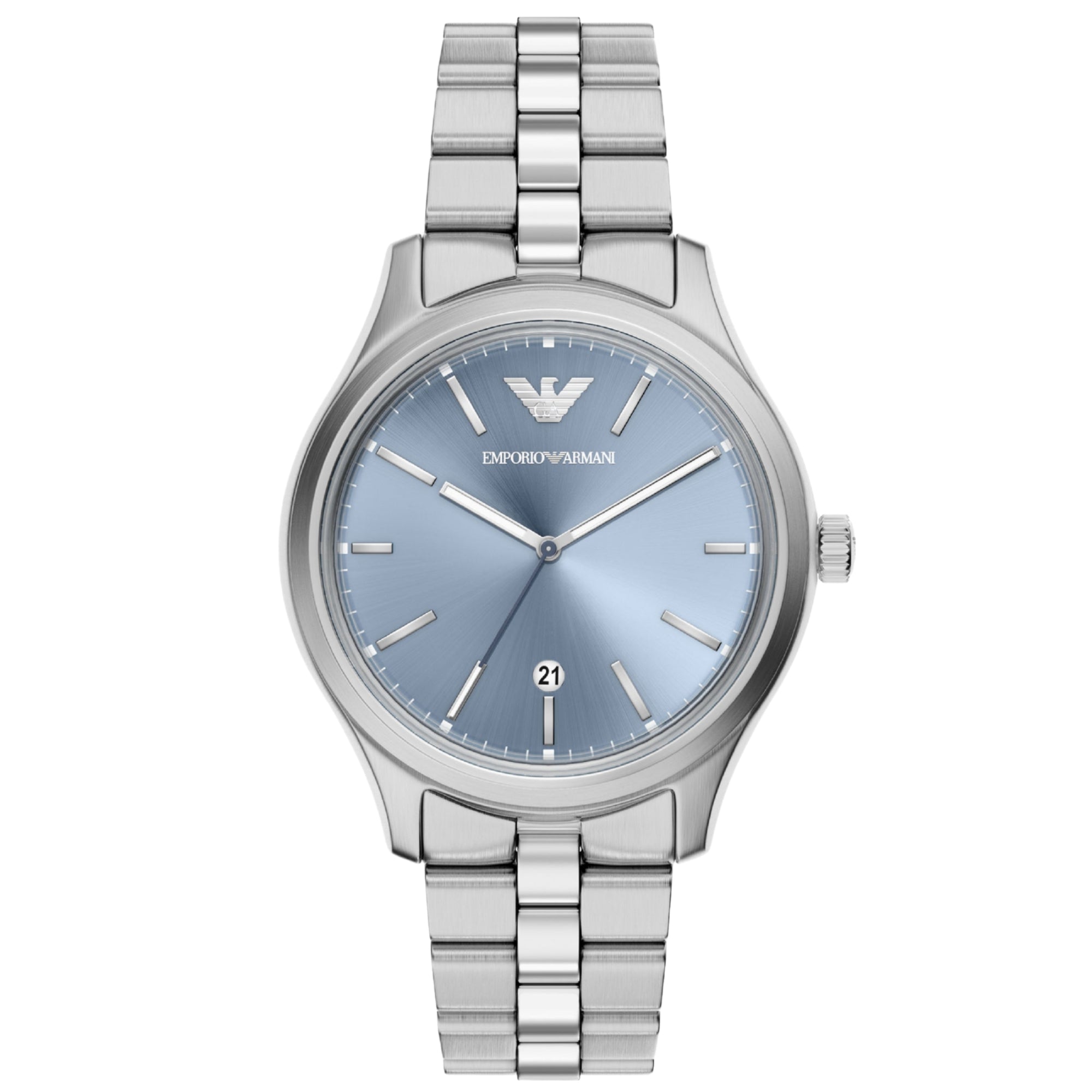 Emporio Armani Dario 41mm Blue Dial Steel Mens Quartz Watch AR11748