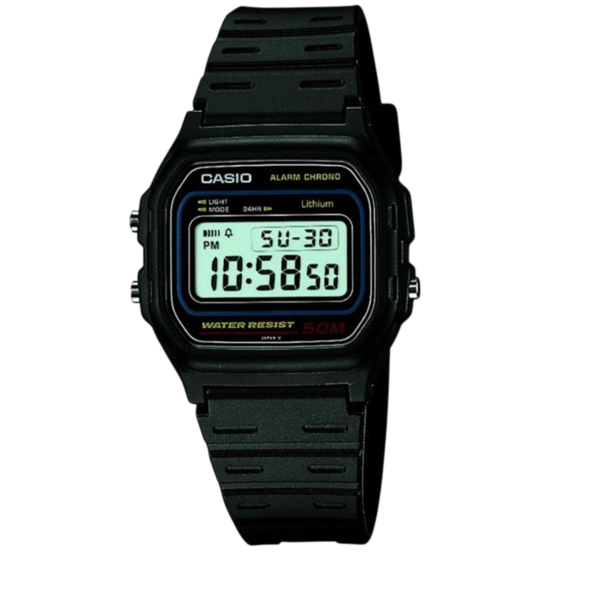 s Retro Alarm Chrono Digital Resin Strap Watch W 59 1VQES