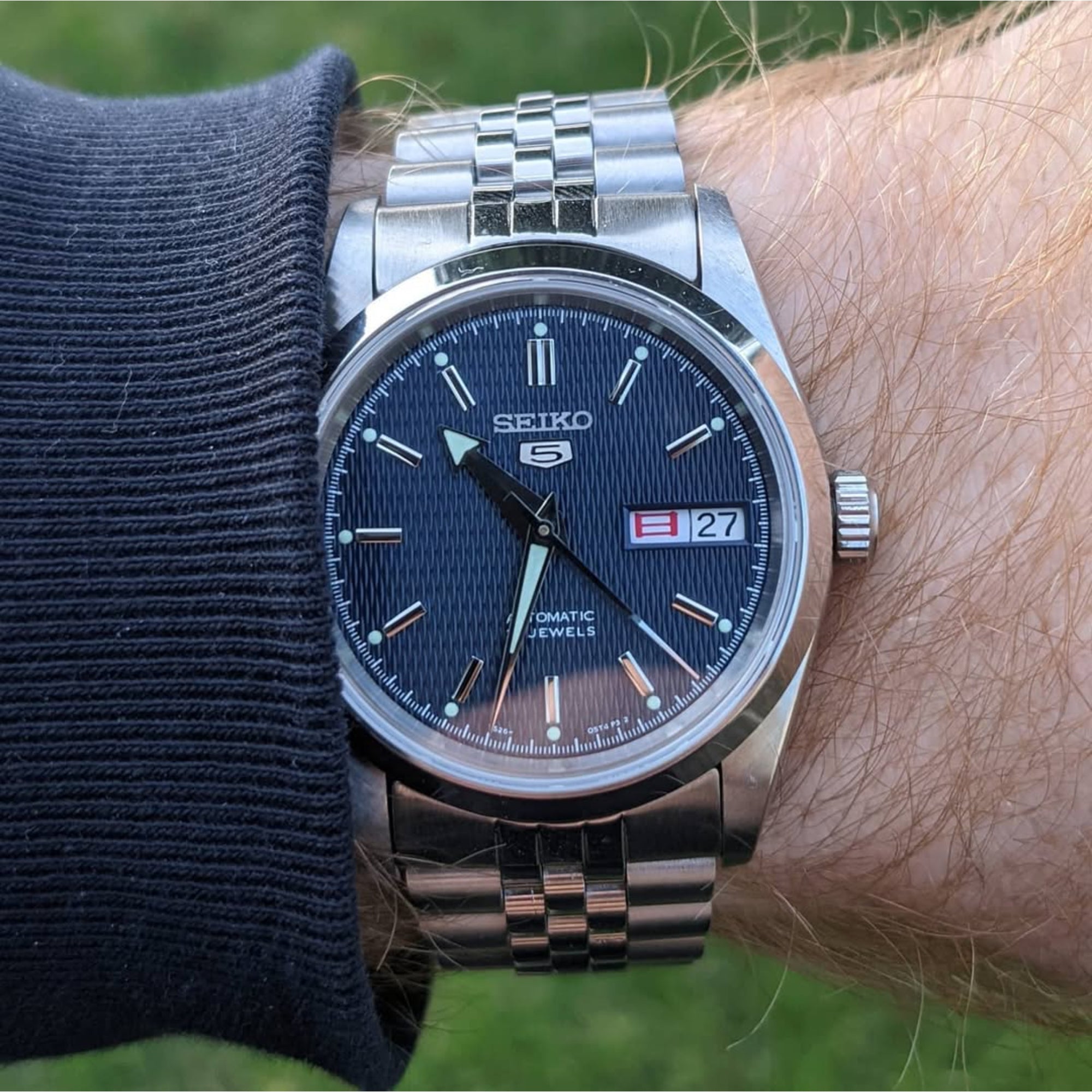 Seiko 5 Automatic Blue Dial Stainless Steel Bracelet Men's Watch SNK603K1