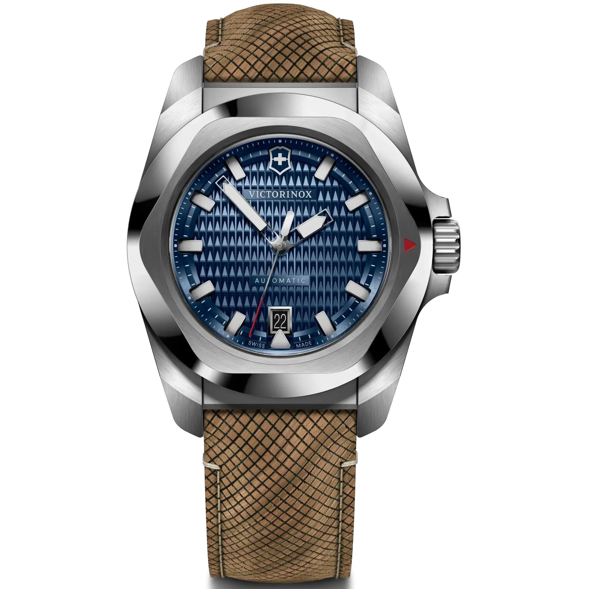 Victorinox I.N.O.X. Automatic Blue Dial Rubber and Wood Strap Men's Watch 242018.1