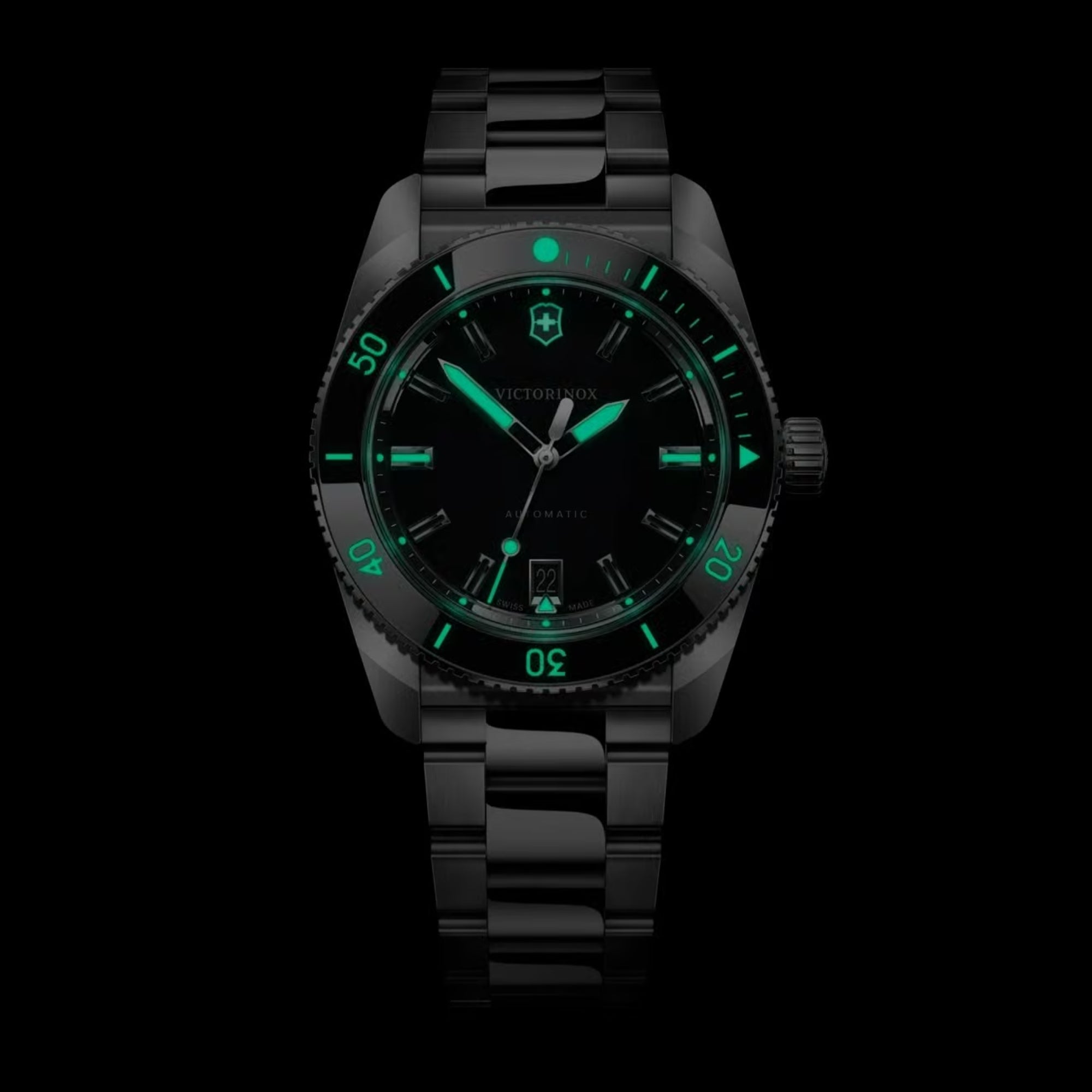 Victorinox Maverick 39mm Black Dial Steel Automatic Watch 242105