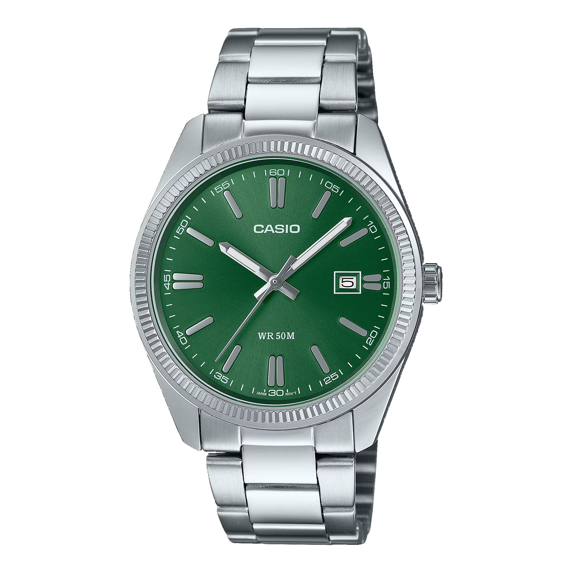 Casio Collection Quartz Green Dial Steel Watch MTP-1302PD-3AVEF