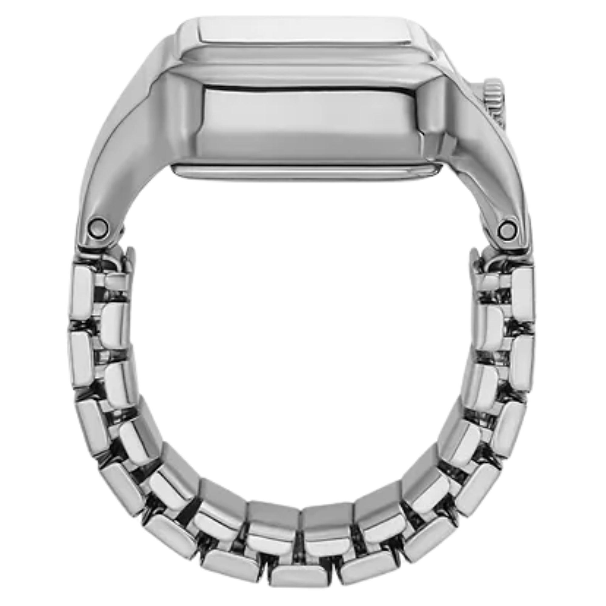 Fossil Raquel 14mm Silver Dial Steel Ladies Quartz Ring Watch ES5344