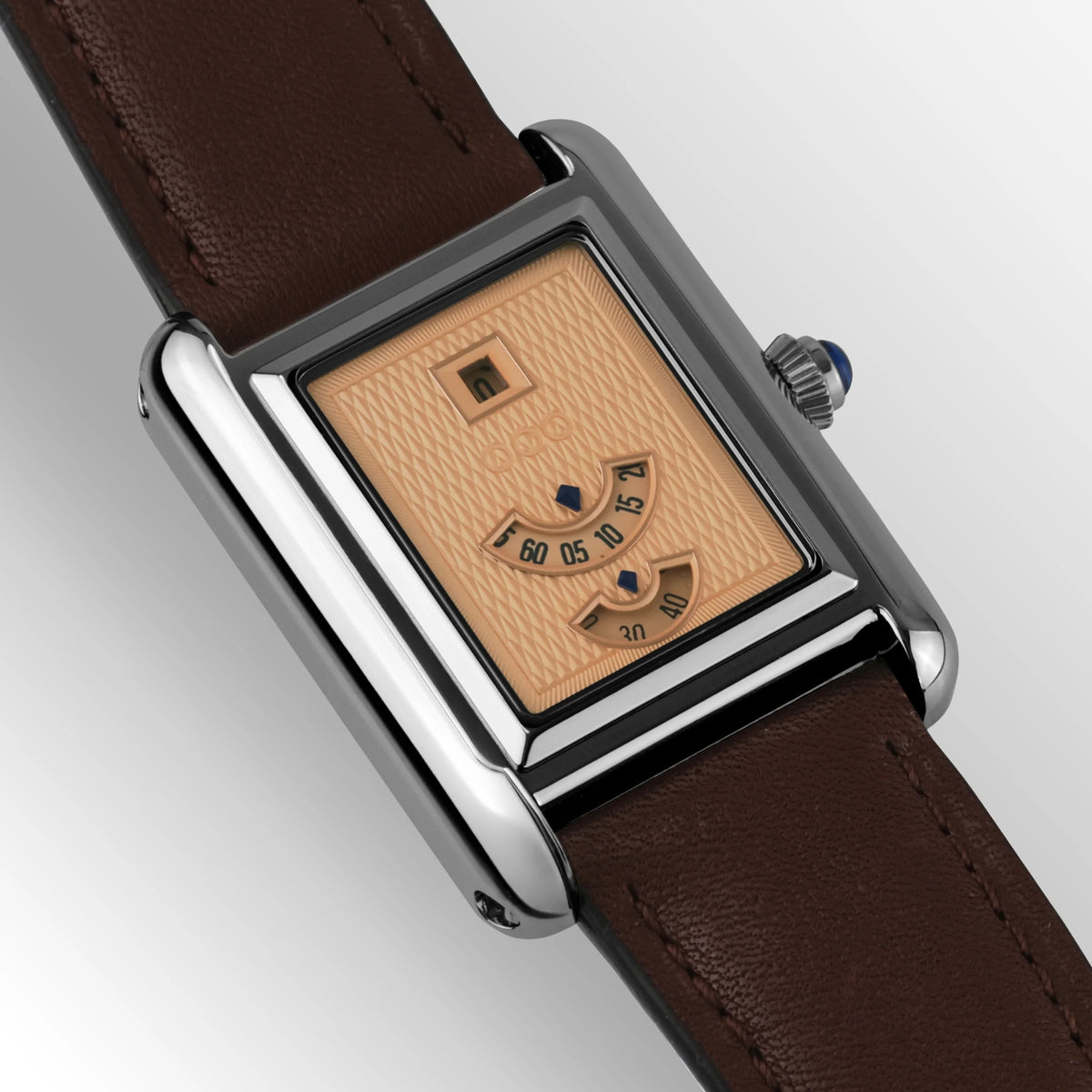 Out of Order Forma Venti Jump-Hour 30.5mm Pink Dial Leather Automatic Watch F20473C.316