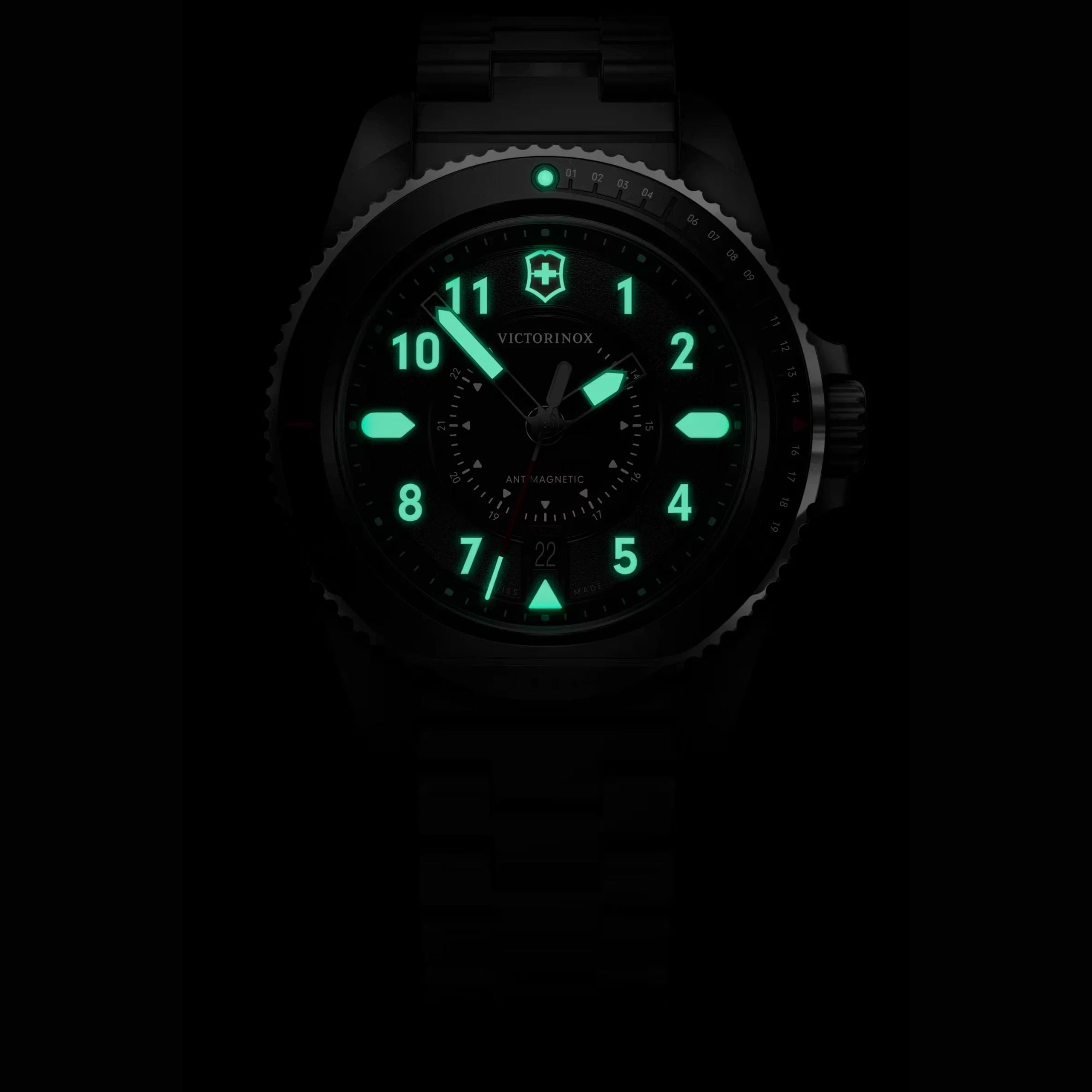 Victorinox Journey 1884 Black Dial Steel Quartz Watch 242009