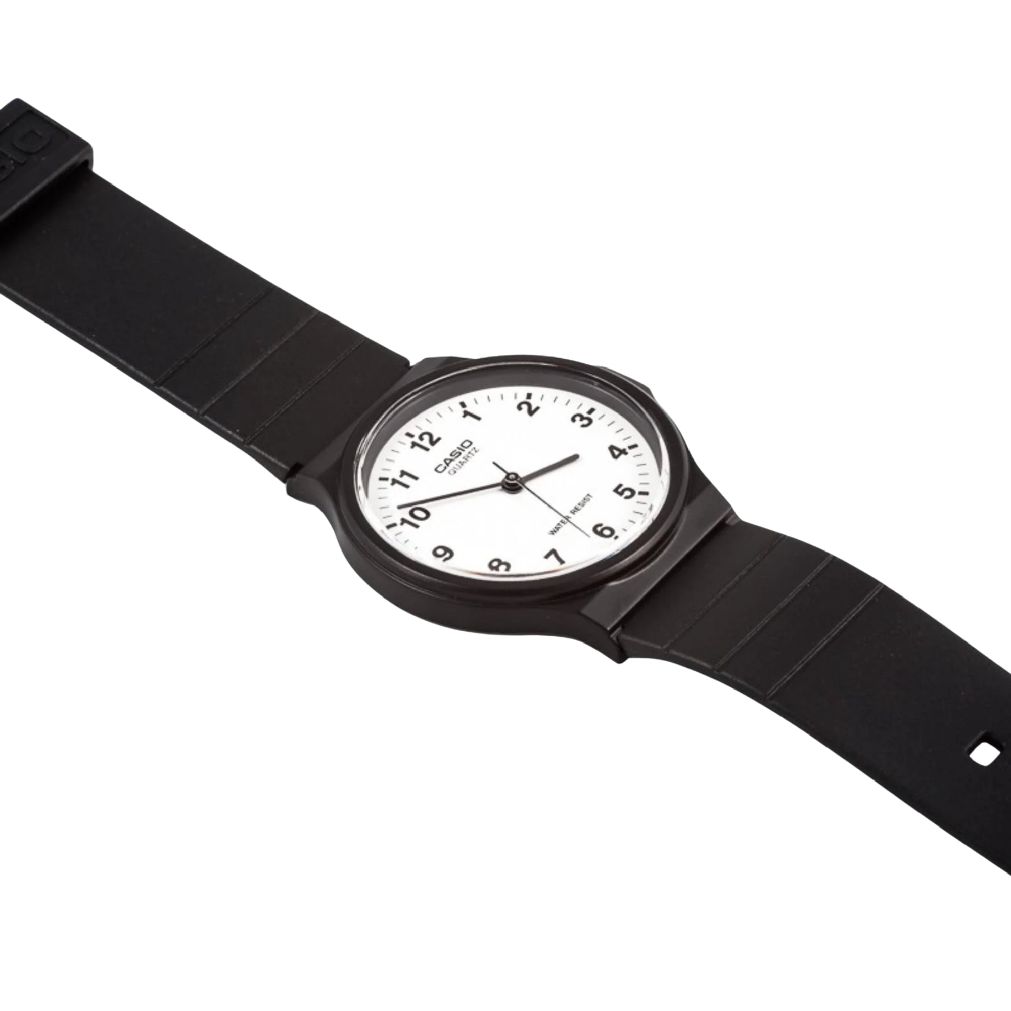 Casio Collection Quartz White Dial Black Resin Strap Watch MQ-24-7BLL