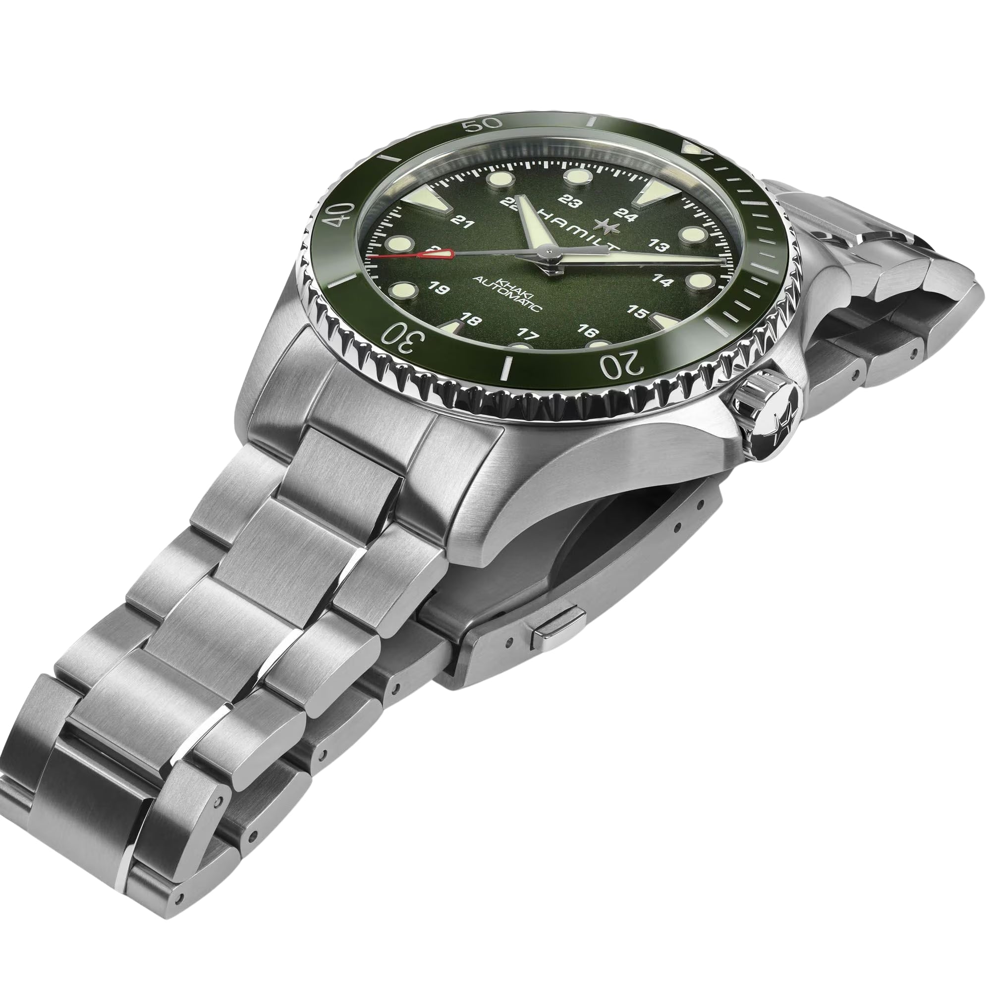 Hamilton Khaki Navy Scuba 43mm Green Dial Steel Mens Automatic Watch H82525160