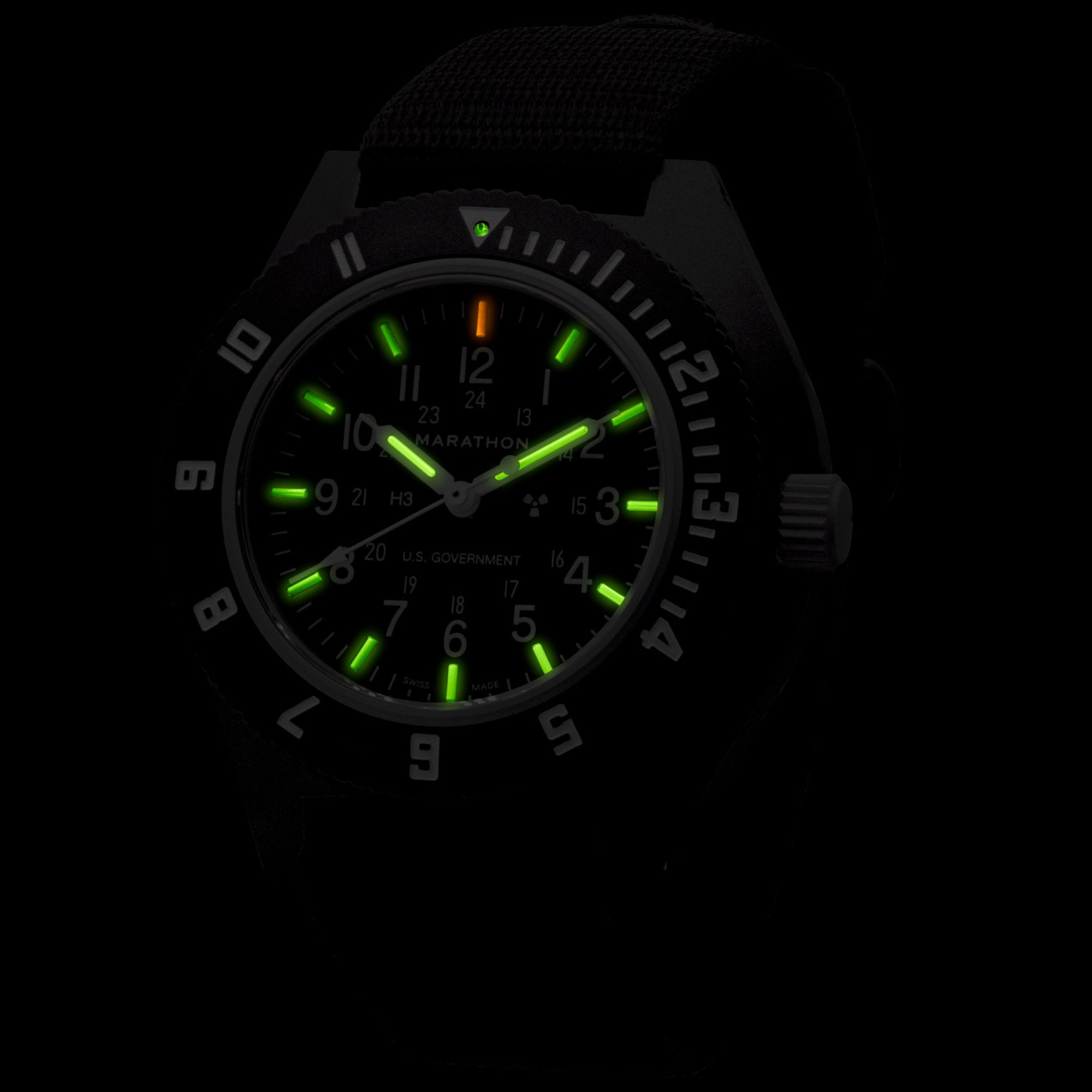 Orologio da uomo Marathon Pilot's Navigator al quarzo quadrante nero WW194001BK-0001